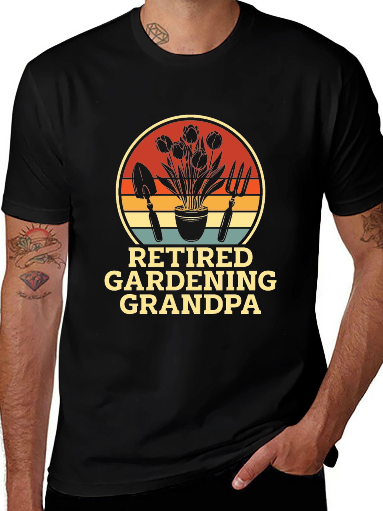 Variant 5 of Retired Gardening Grandpa T-Shirt