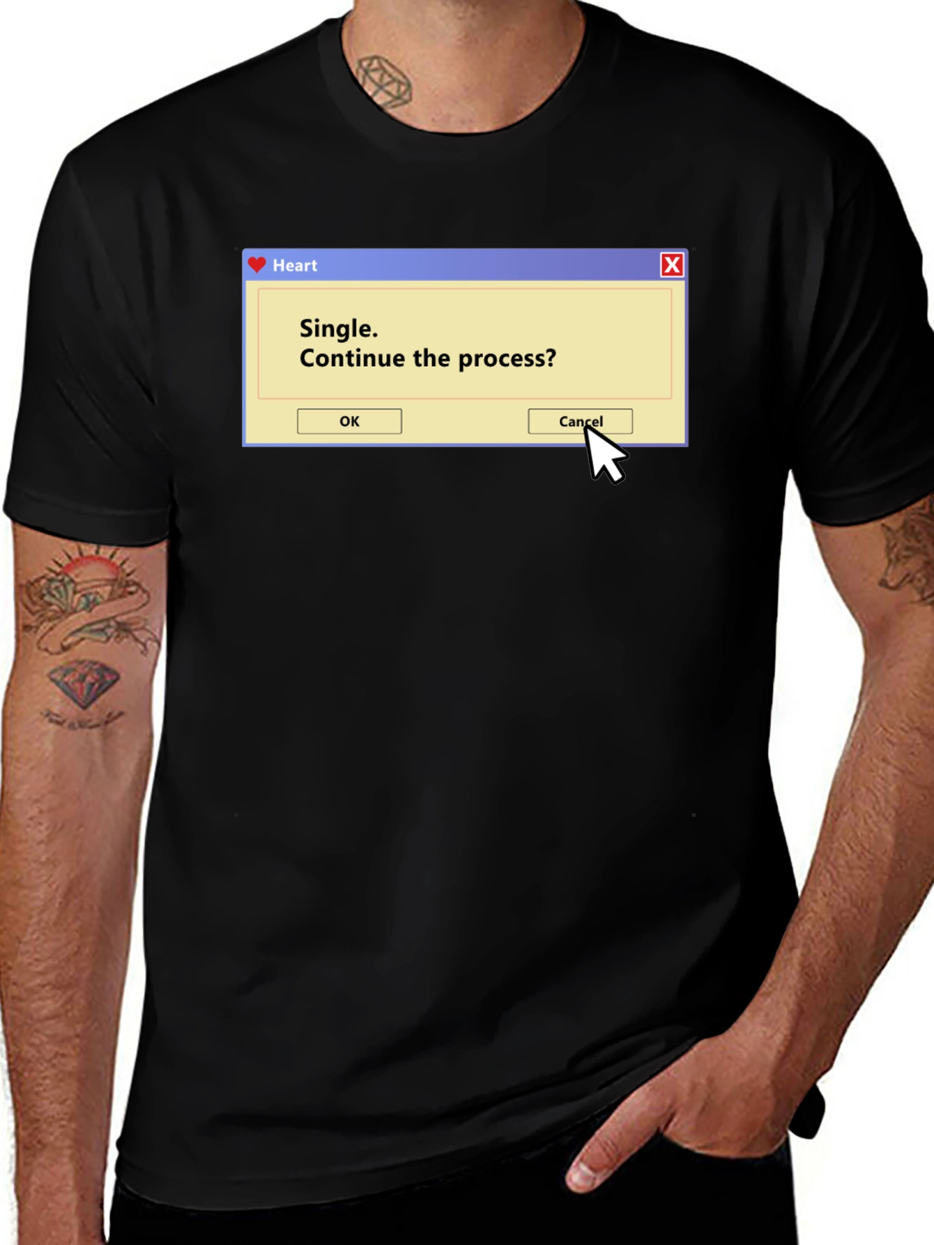 Variant 17 of Single Process T-Shirt - Funny Computer Pop-Up Tee