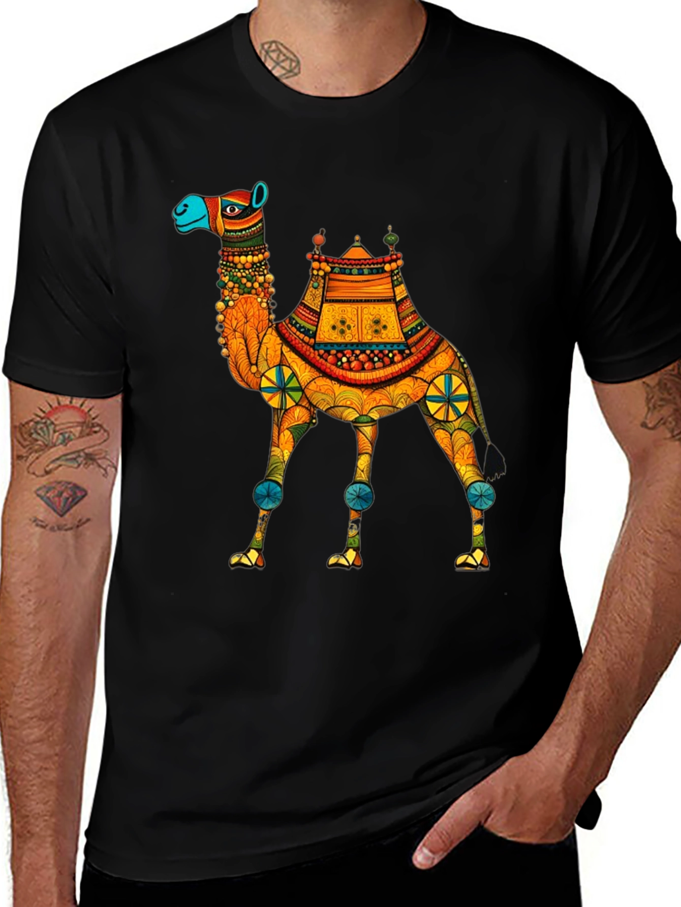 Variant 19 of Camel Graphic Print T-Shirt - Unique Design
