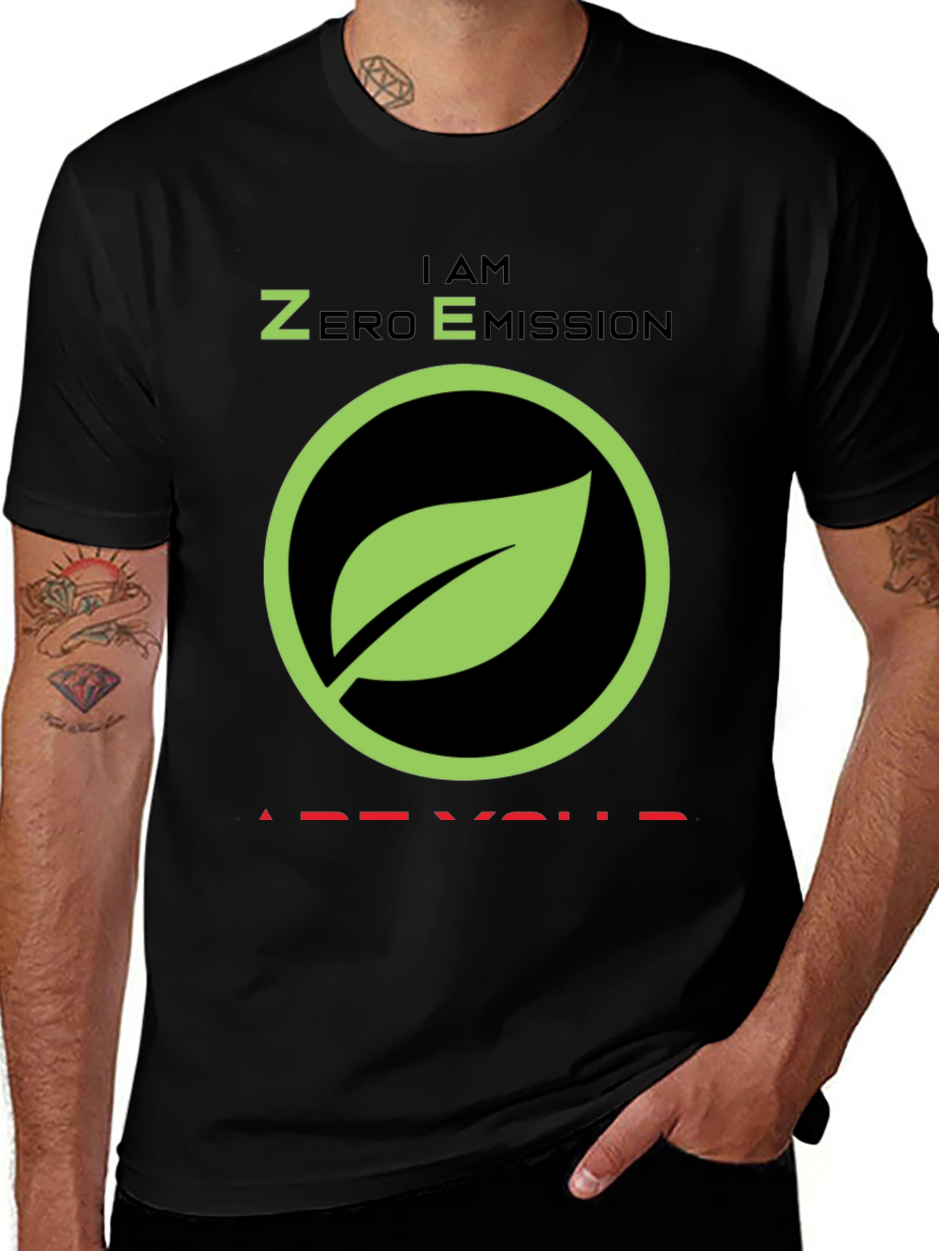 Zero Emission Leaf T-Shirt - Eco-Friendly Tee