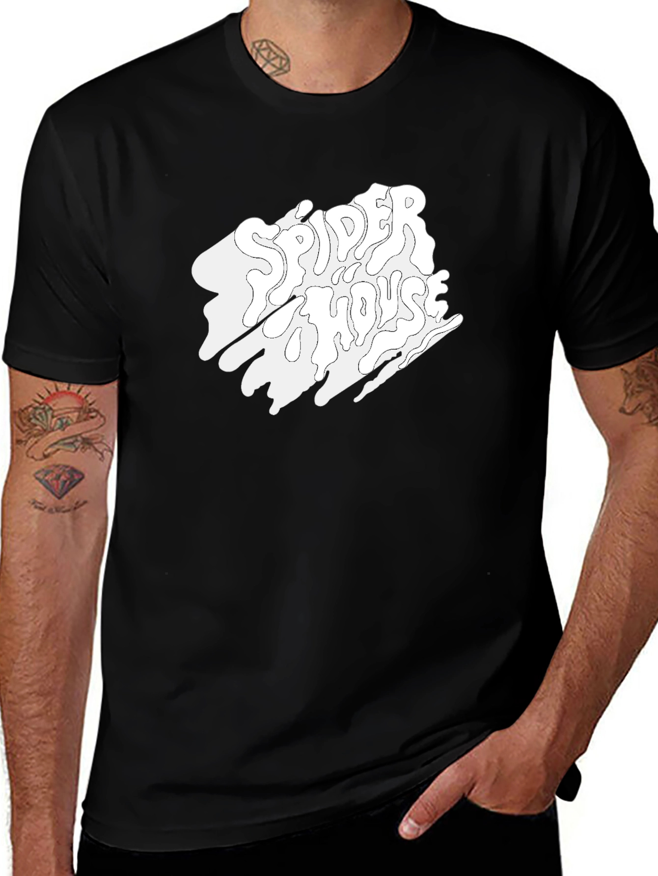 Variant 24 of Spider House T-Shirt - Black Cotton Tee