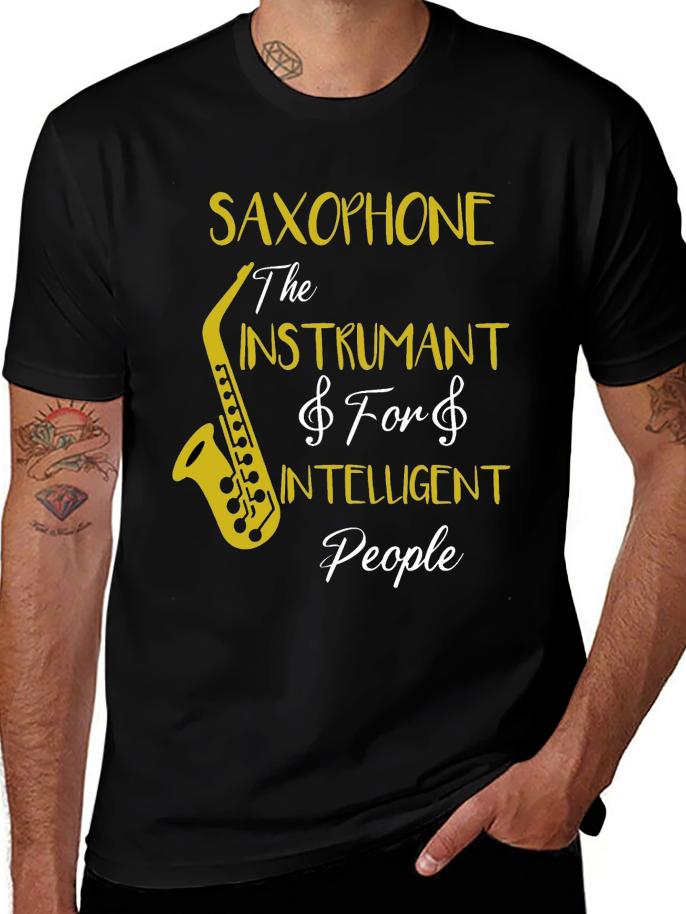 Variant 13 of Saxophone Intelligent People T-Shirt - Music Lover Tee