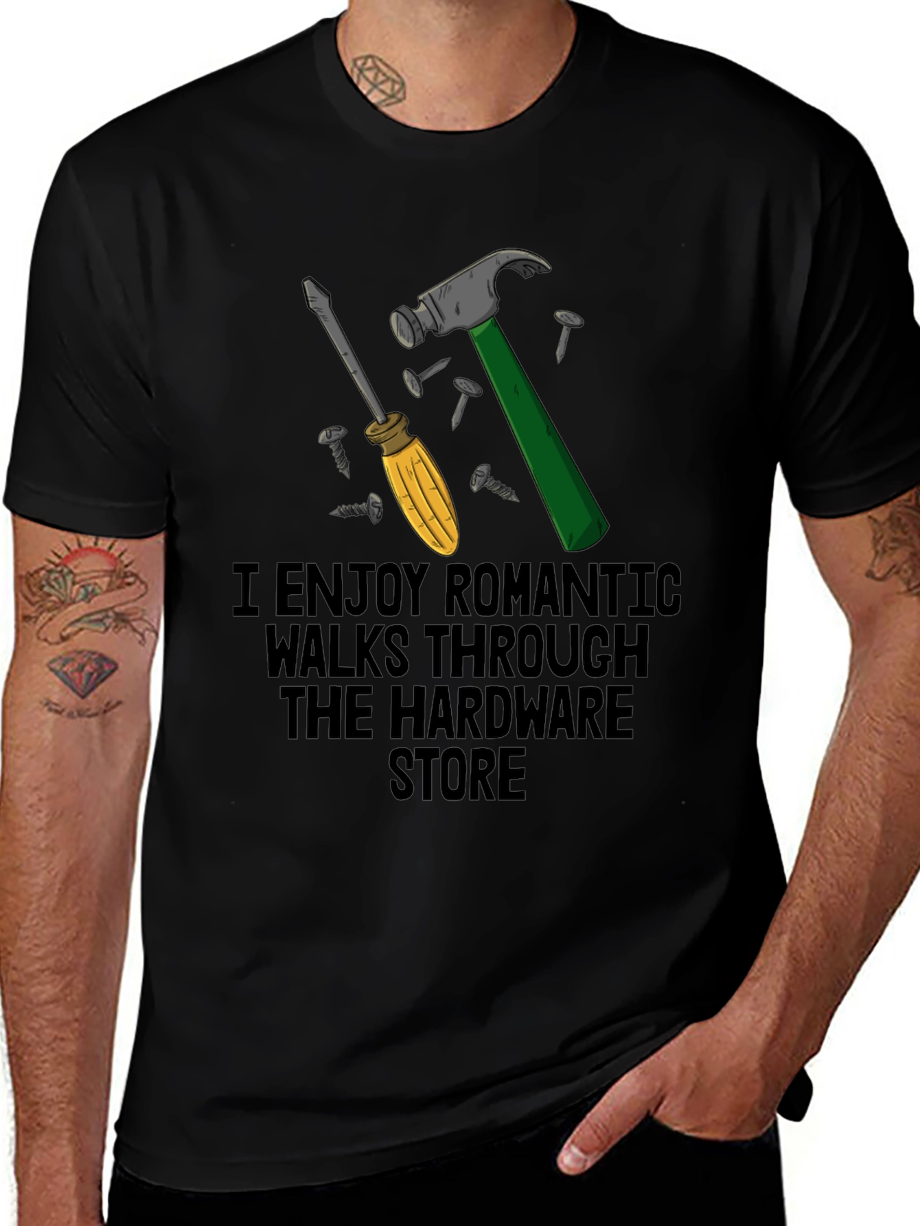 Variant 25 of Hardware Store Romantic Walk T-Shirt - Men's Funny Tee