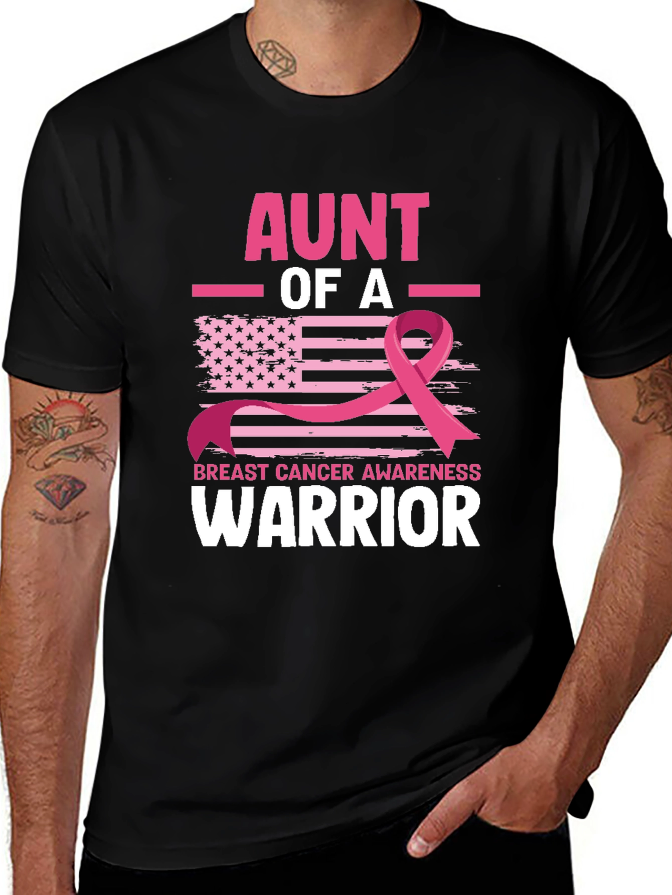 Variant 26 of Aunt of a Breast Cancer Awareness Warrior T-Shirt