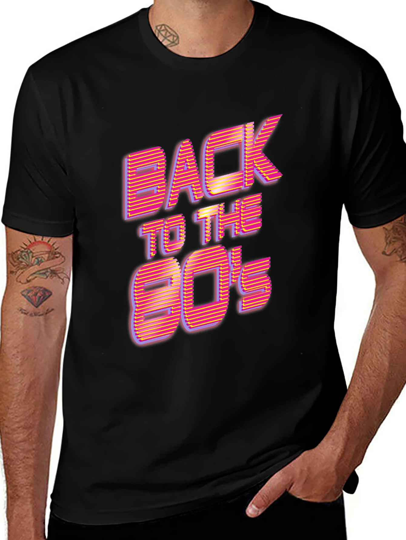 Black Back to the 80's Retro T-Shirt main image