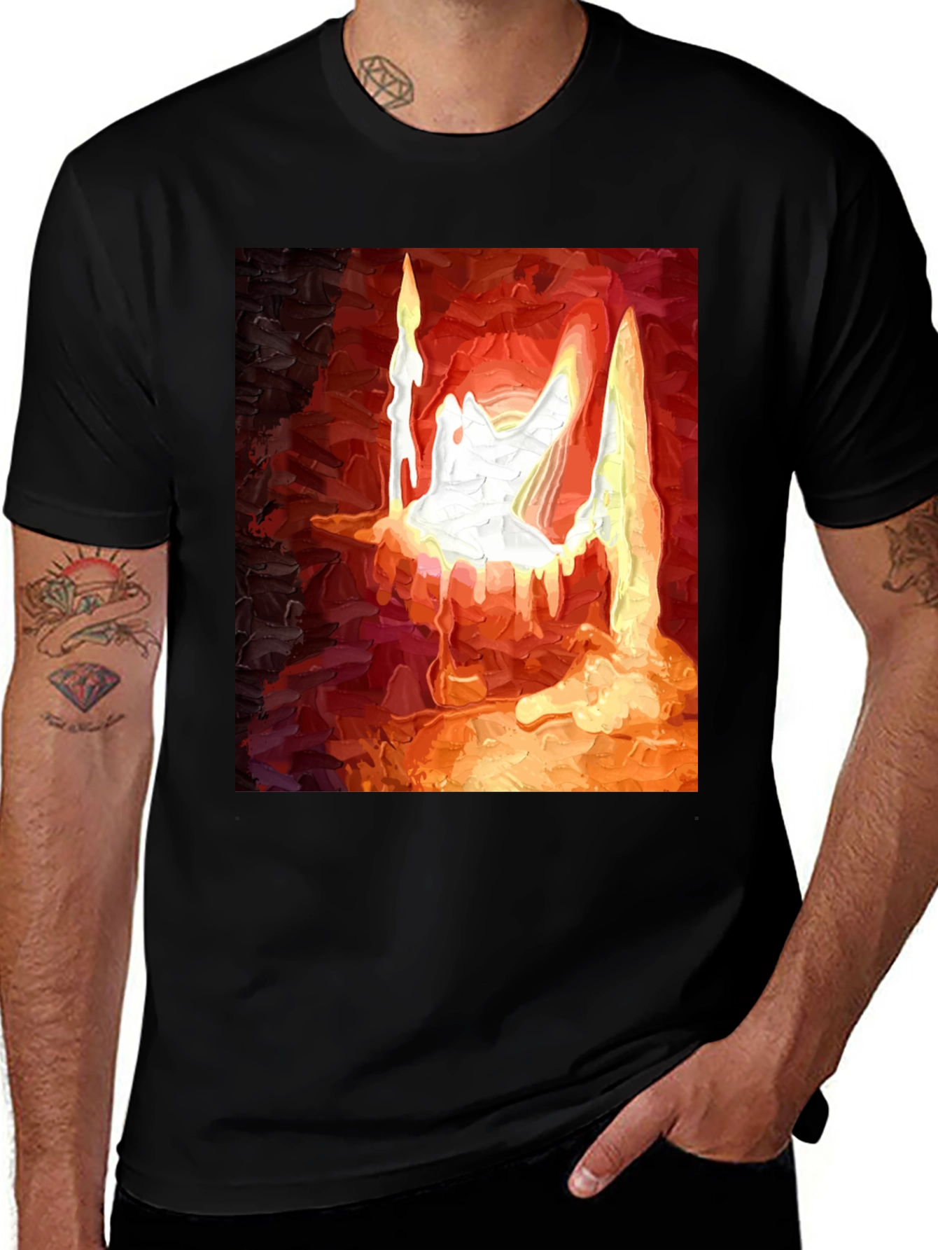 Variant 30 of Abstract Candle Graphic T-Shirt