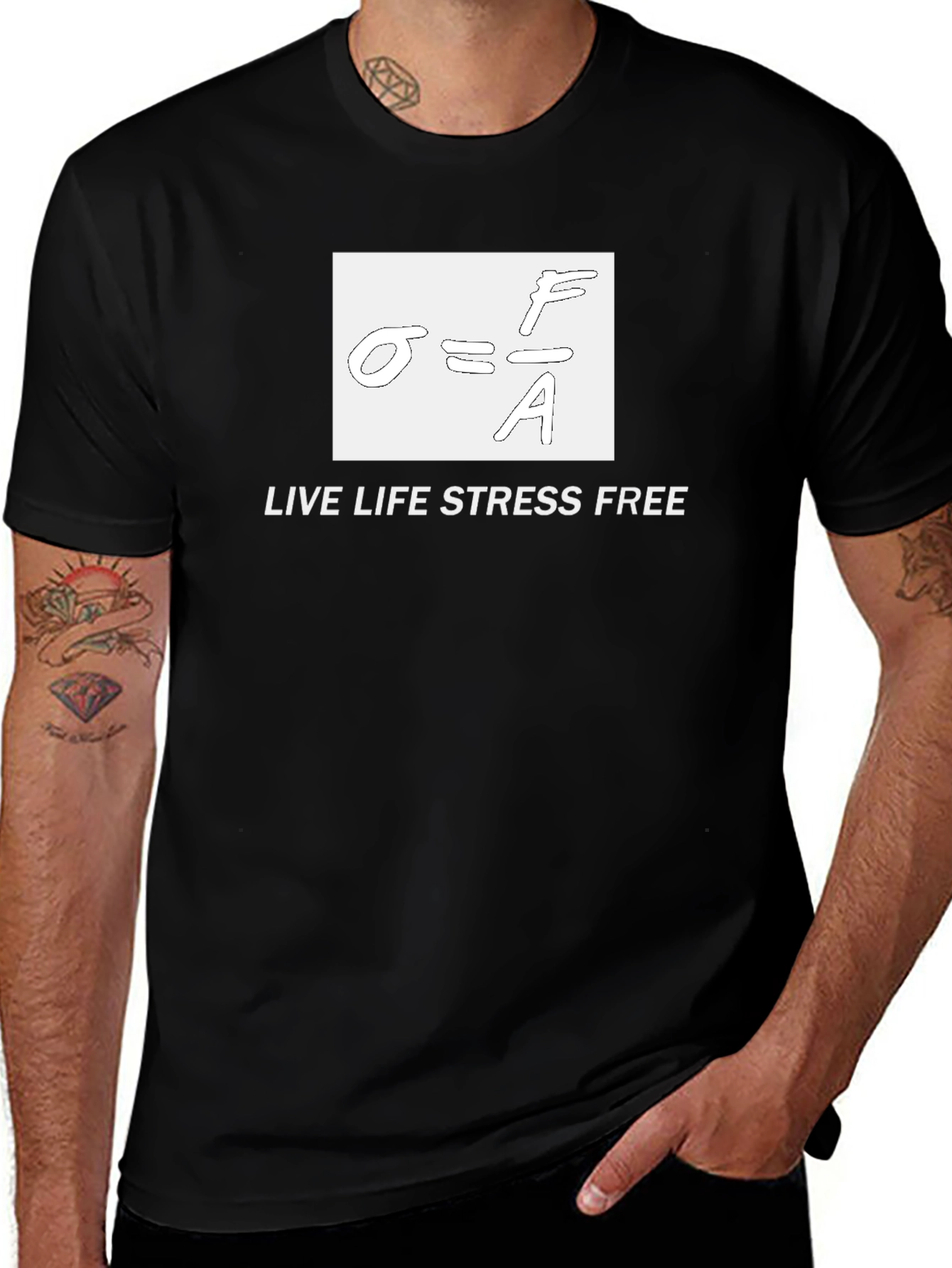 Live Life Stress Free - Equation Graphic Tee