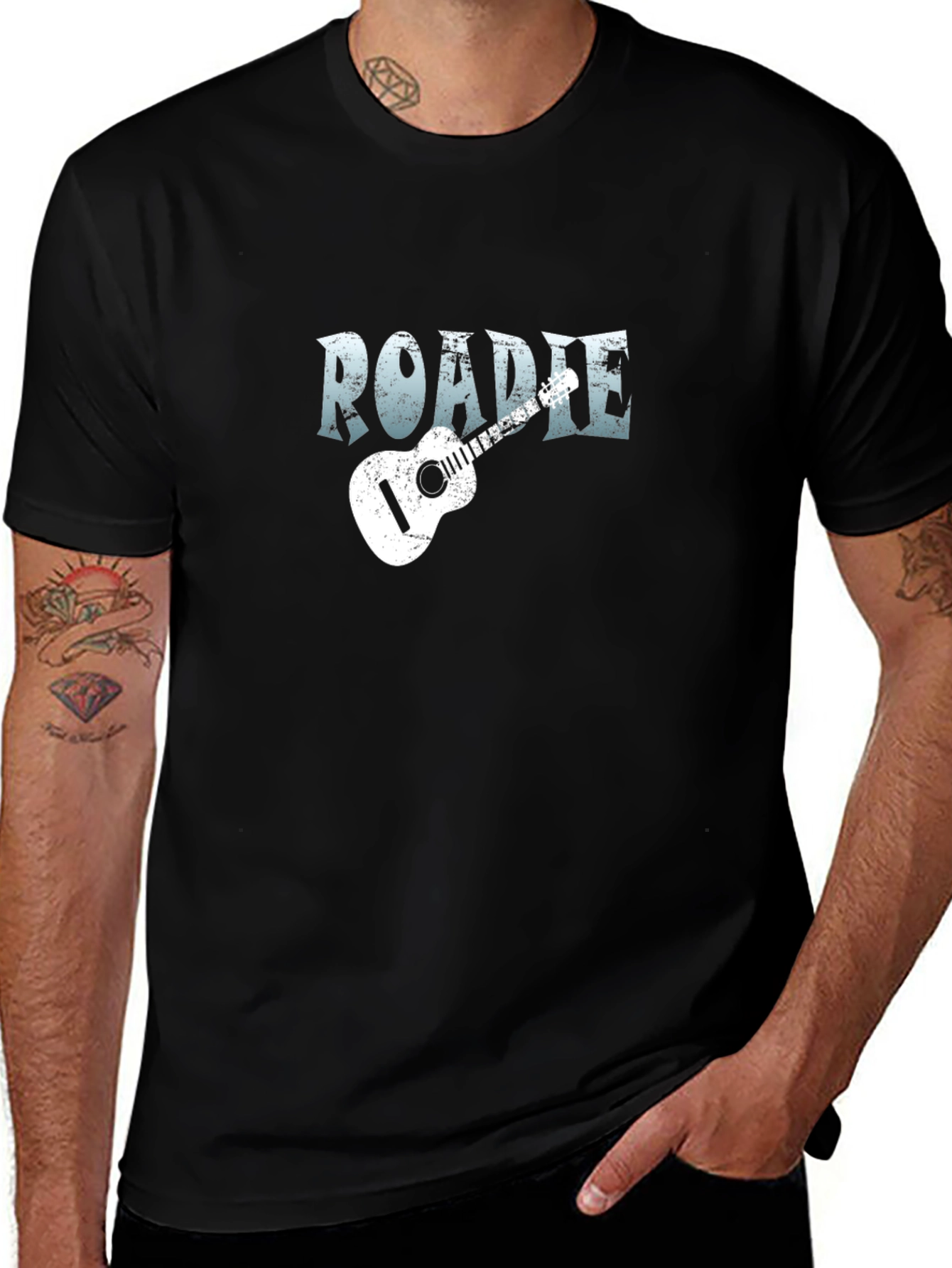 Roadie Guitar T-Shirt - Soft Cotton Tee for Music Lovers