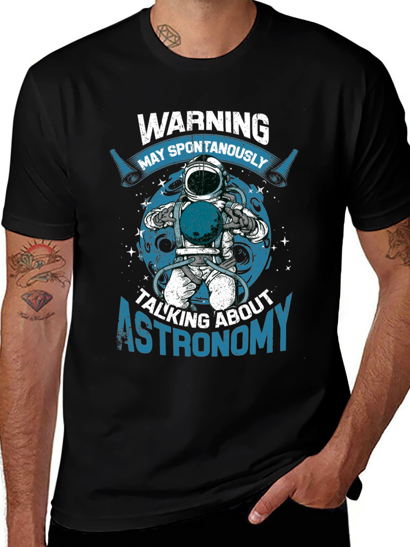 Variant 9 of Astronomy Enthusiast T-Shirt - Warning May Spontaneously Talk About