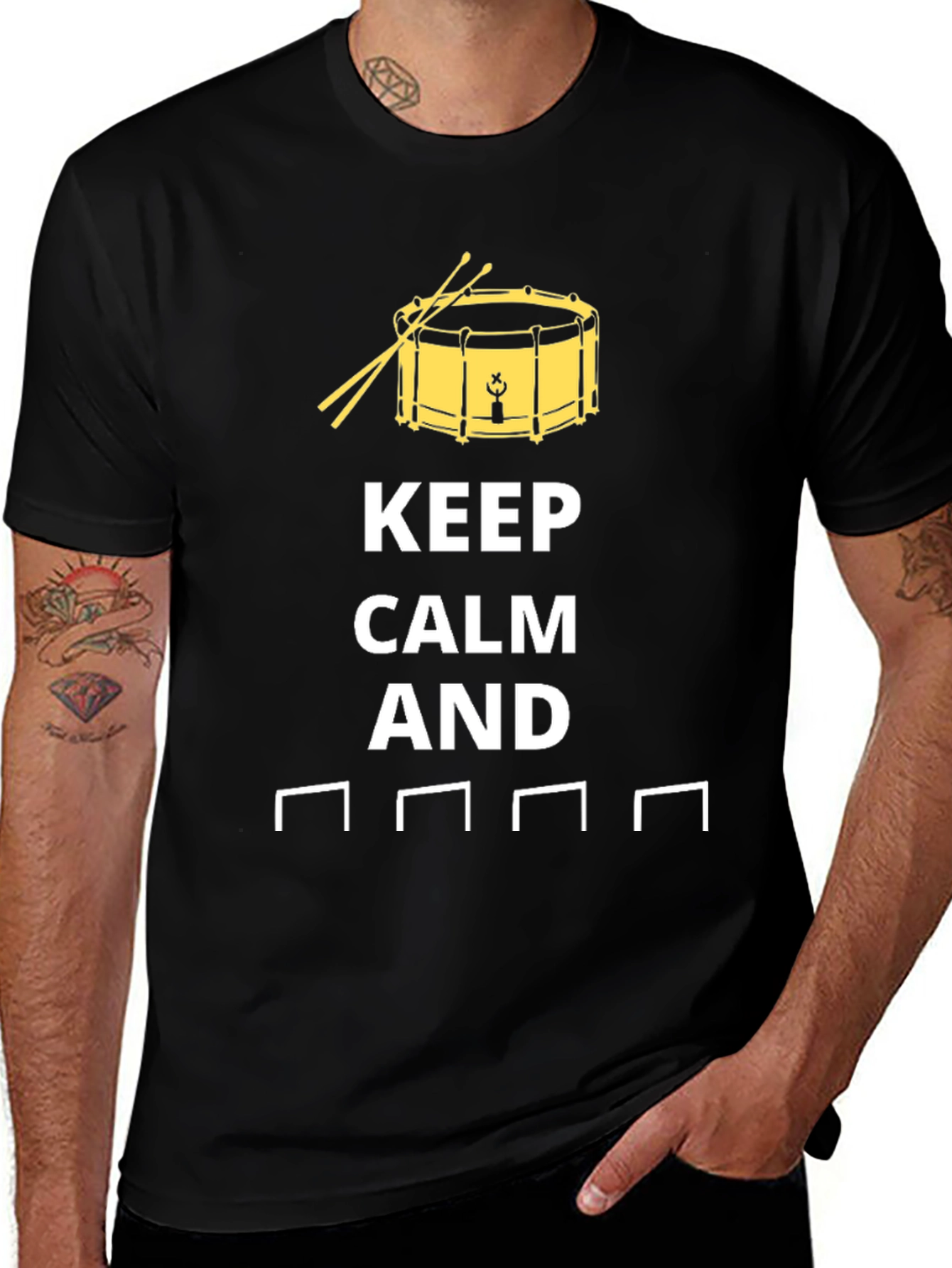 Variant 4 of Keep Calm and Drum On T-Shirt