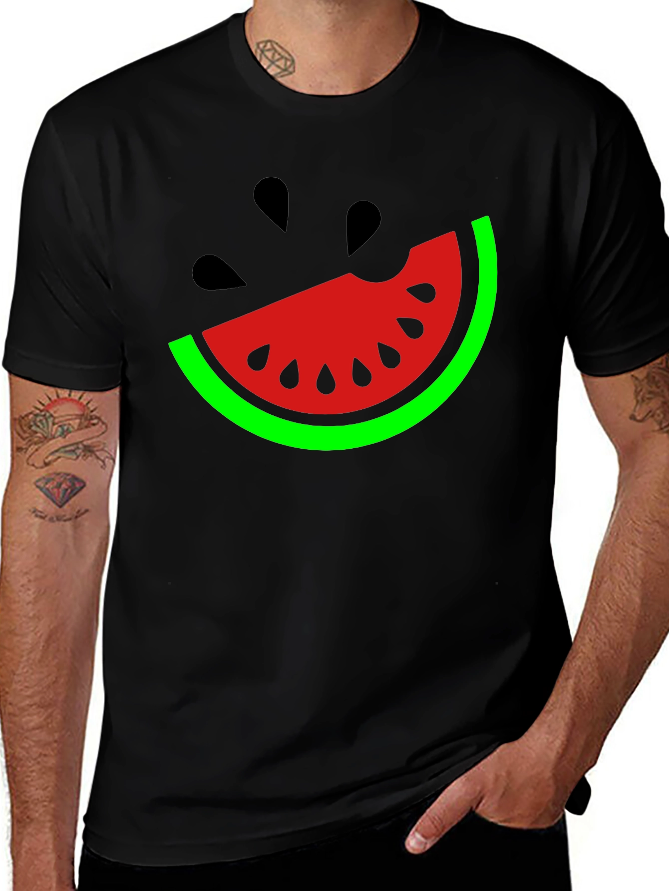 Variant 12 of Watermelon Slice Graphic T-Shirt - Fun Summer Style