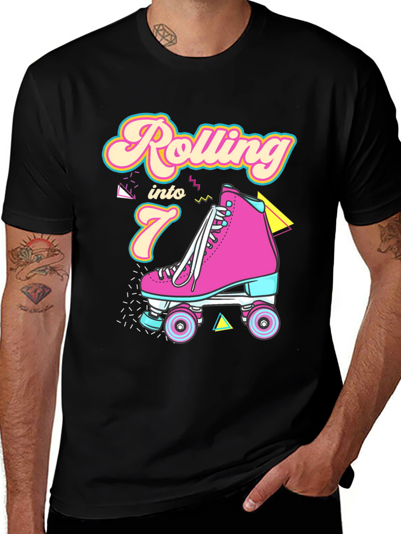 Variant 21 of Rolling Into 7th Birthday T-Shirt