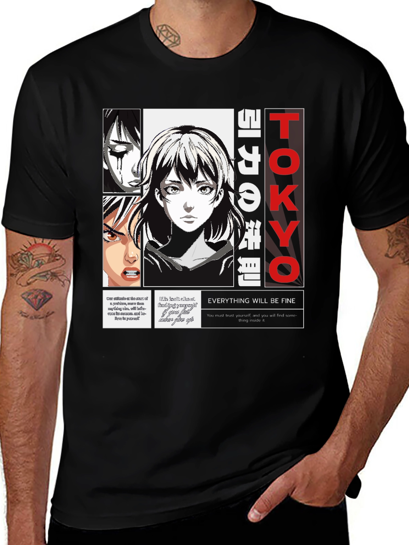 Variant 25 of Tokyo Anime Graphic Print T-Shirt