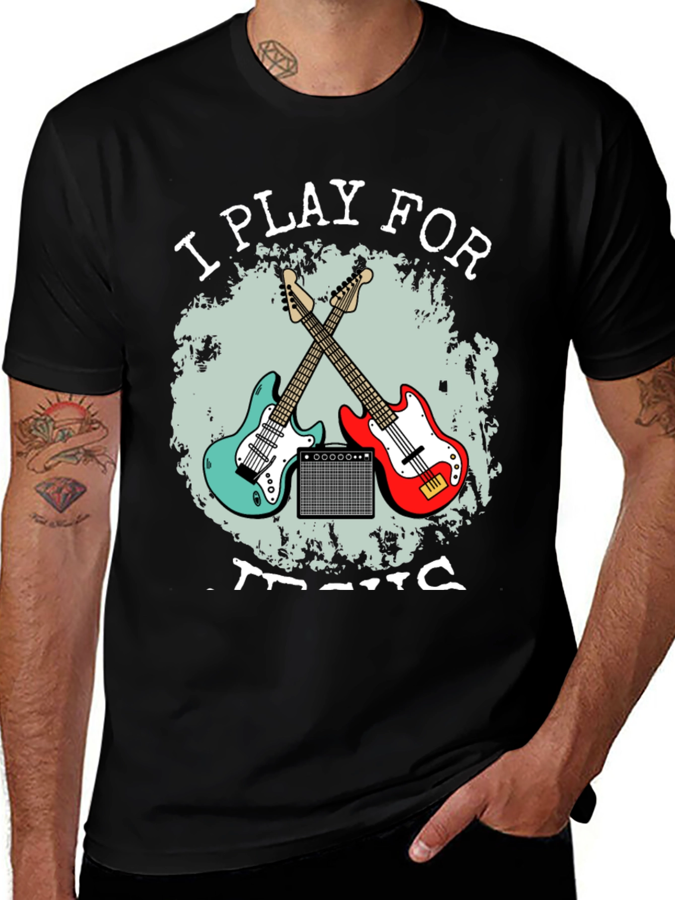 Variant 11 of I Play For Music Guitar T-Shirt