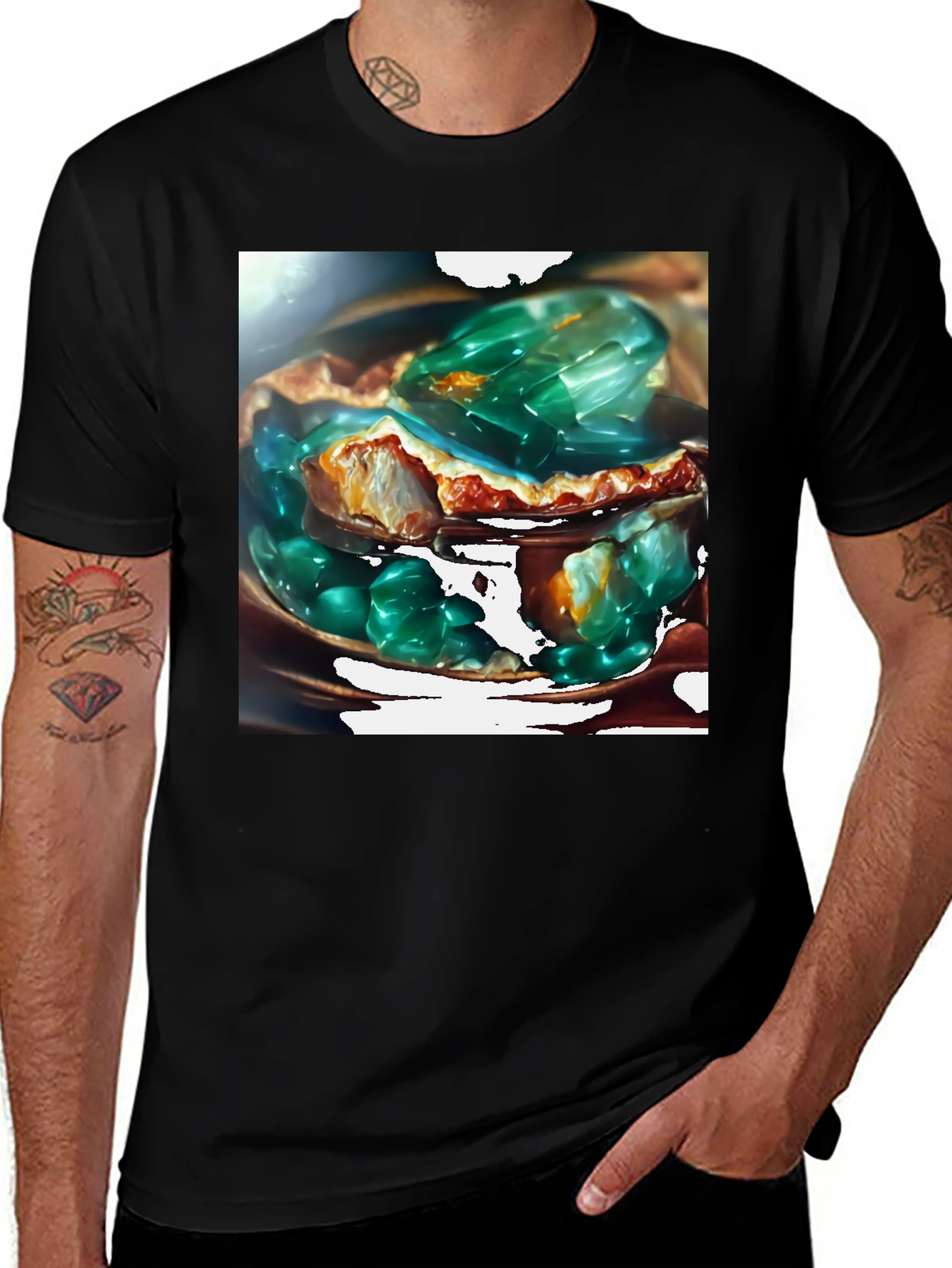 Variant 7 of Crystal Pie Graphic T-Shirt - Unique Design