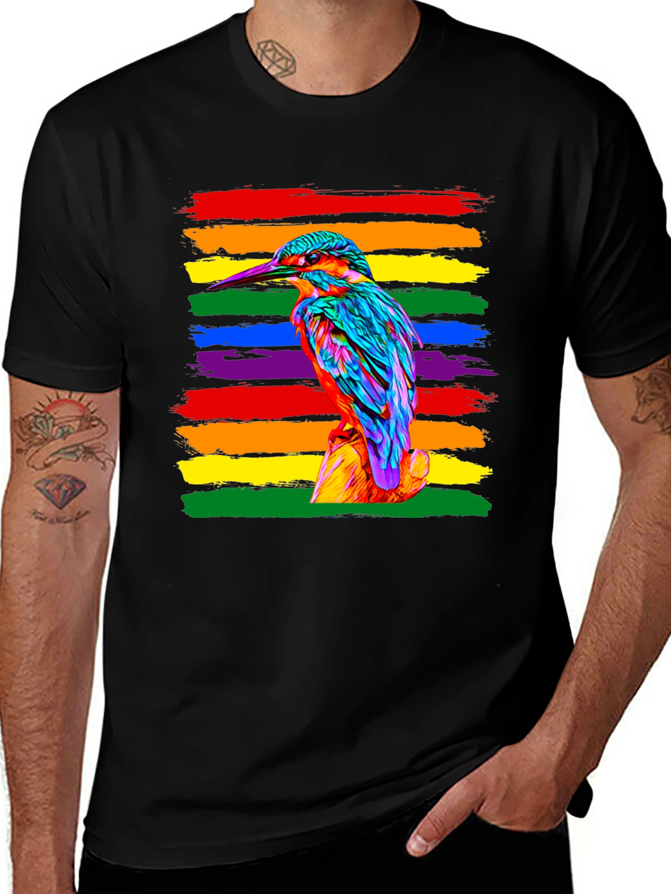 Variant 22 of Kingfisher Pride T-Shirt - Vibrant Graphic Tee