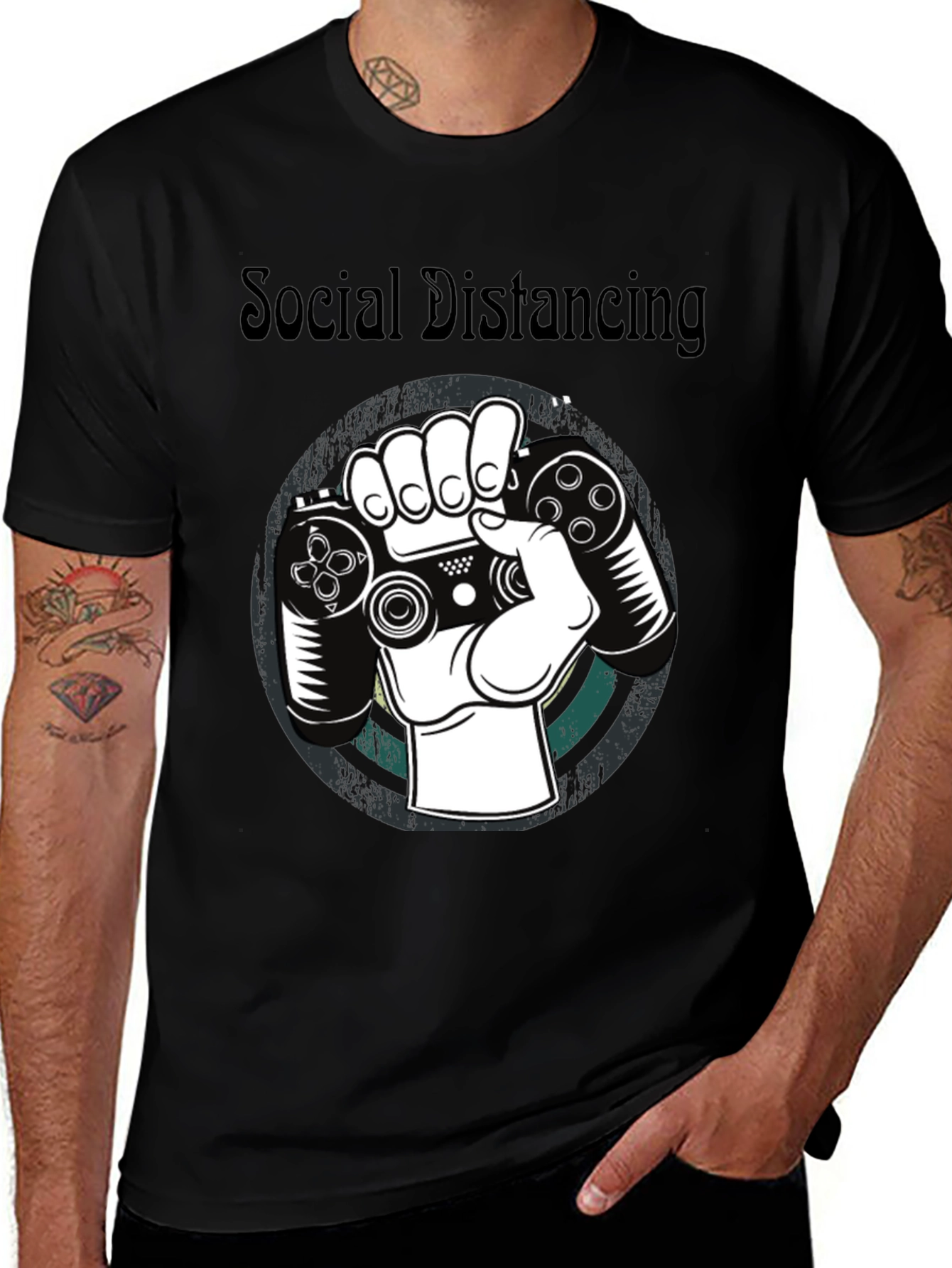 Variant 4 of Social Distancing Gamer T-Shirt