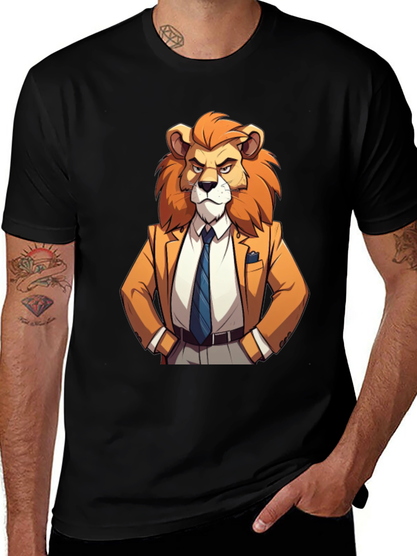 Variant 26 of Lion Business T-Shirt - Cool Animal Tee