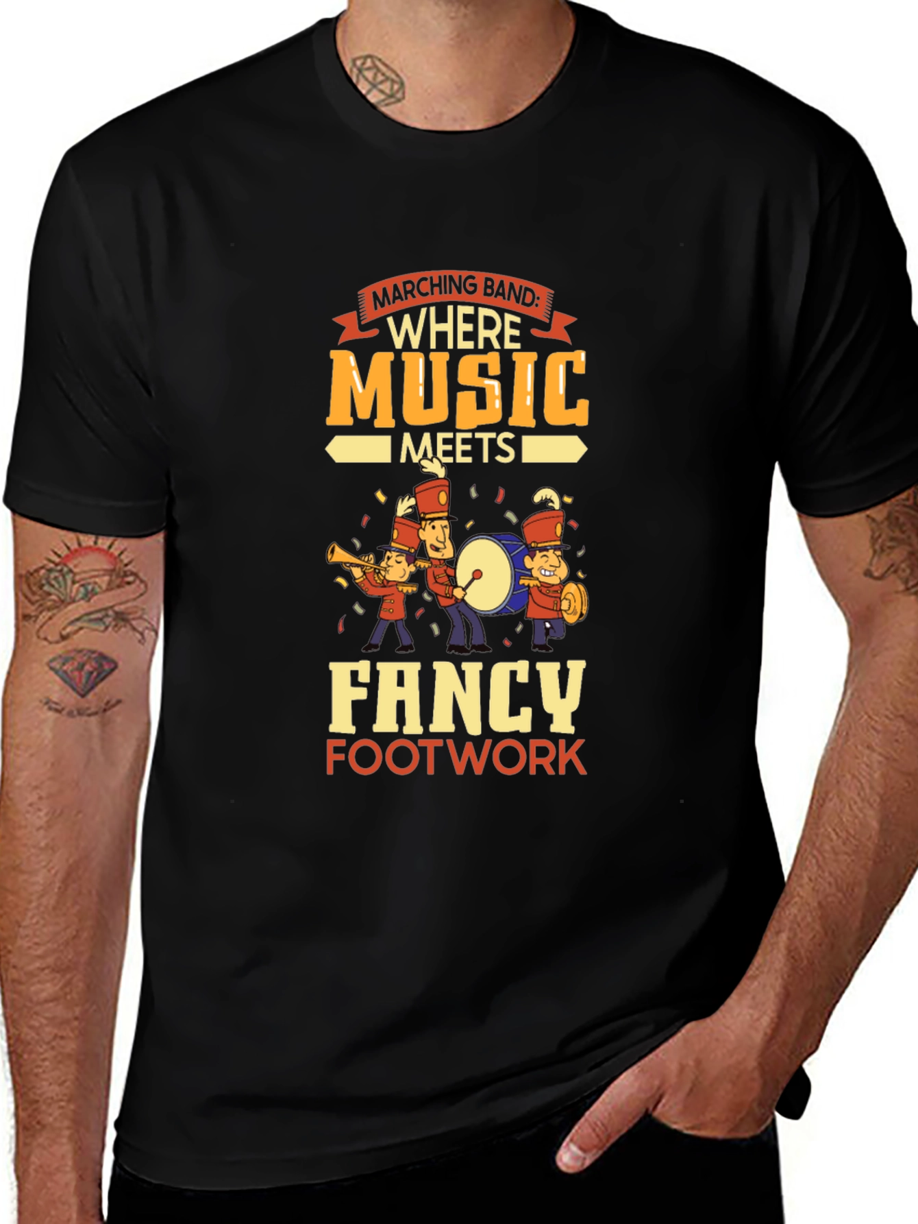 Variant 5 of Marching Band T-Shirt: Where Music Meets Fancy Footwork