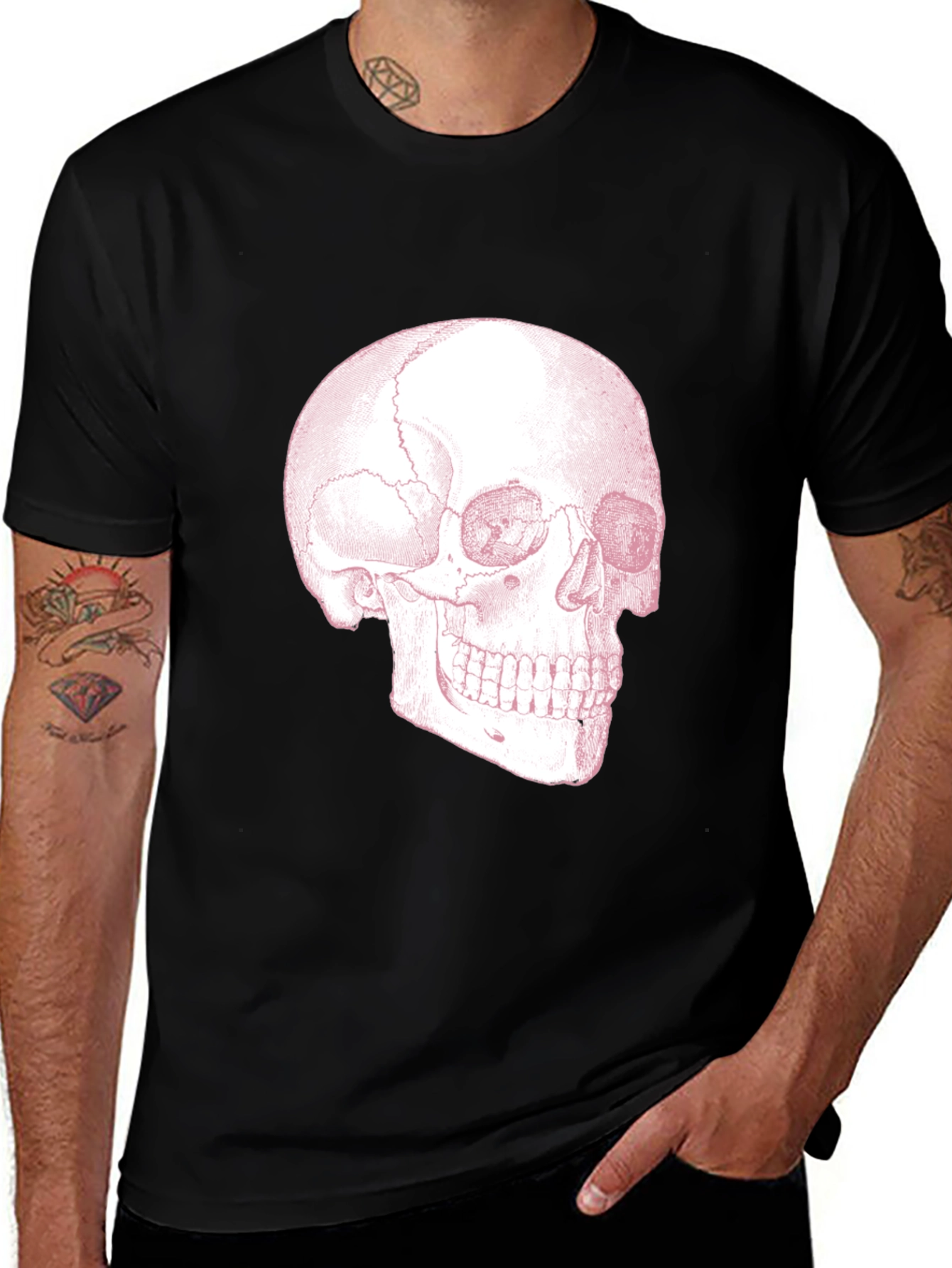 Variant 23 of Skull Graphic Black T-Shirt