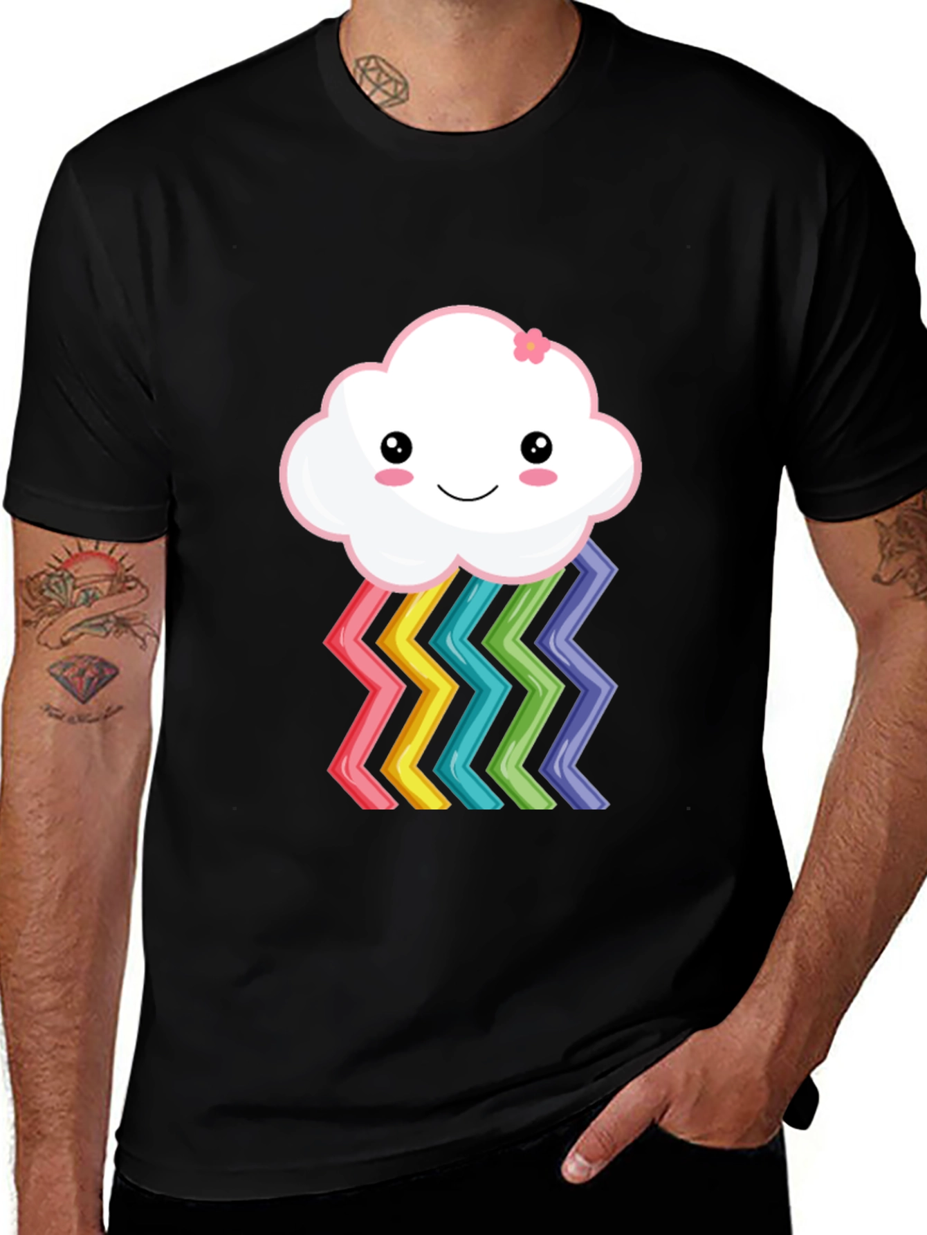 Variant 30 of Cute Rainbow Cloud Graphic T-Shirt
