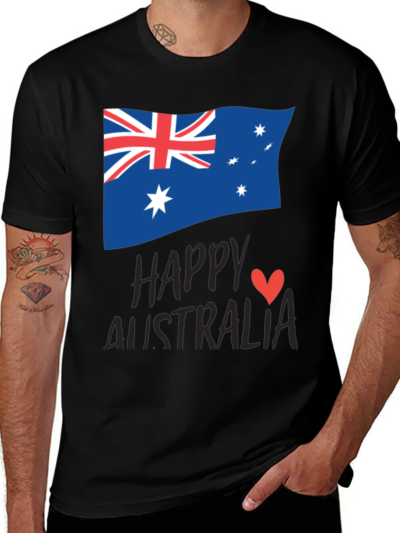 Happy Australia Day T-Shirt - Unisex Black Tee
