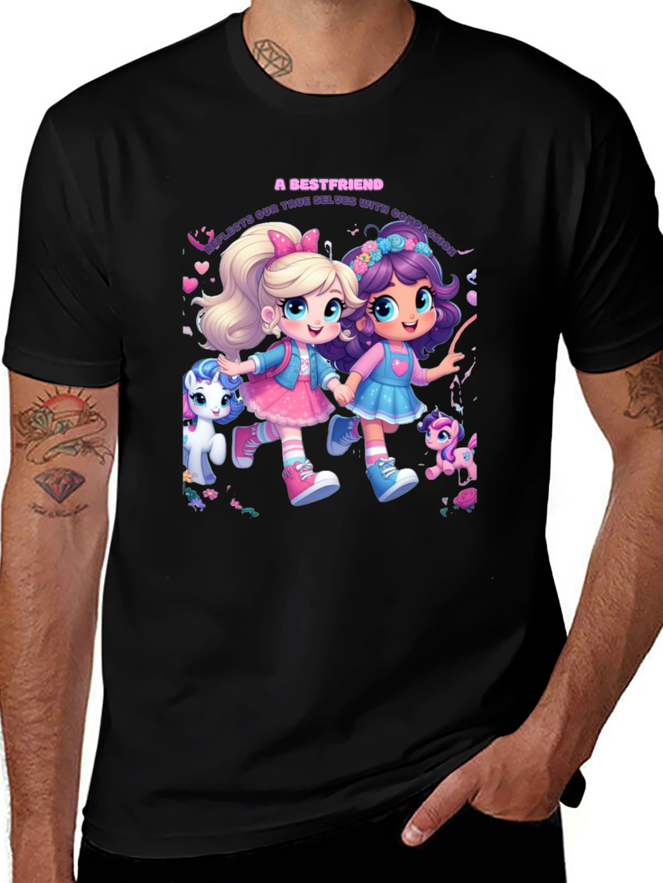 Variant 26 of Cute Cartoon Friendship T-Shirt