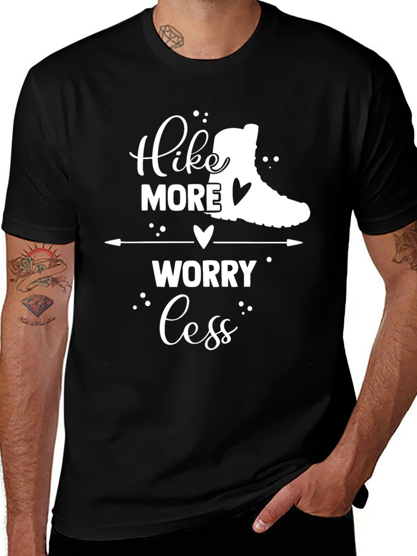 Variant 15 of Hike More Worry Less Graphic T-Shirt