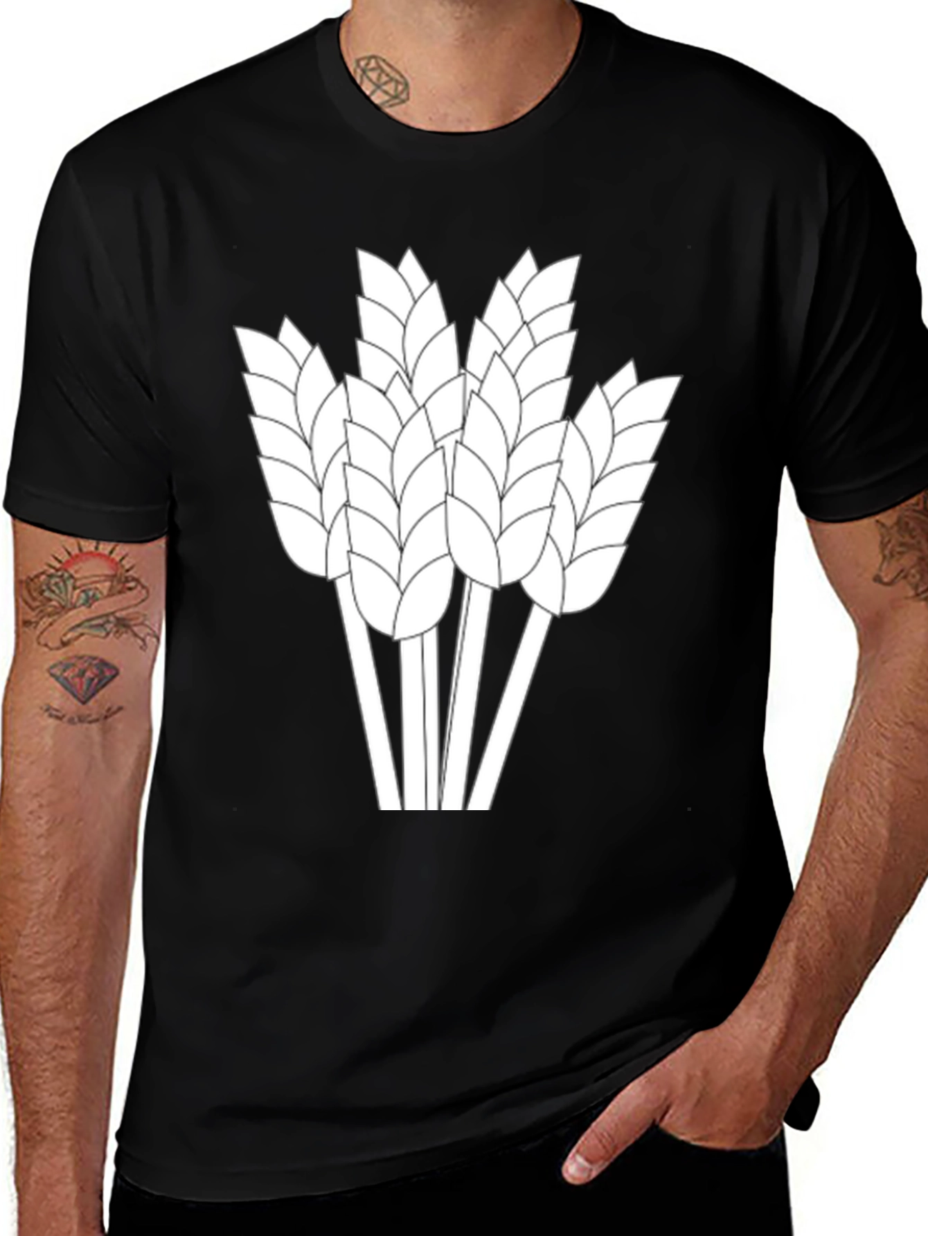 Variant 8 of Wheat Graphic Tee - Soft Cotton Blend