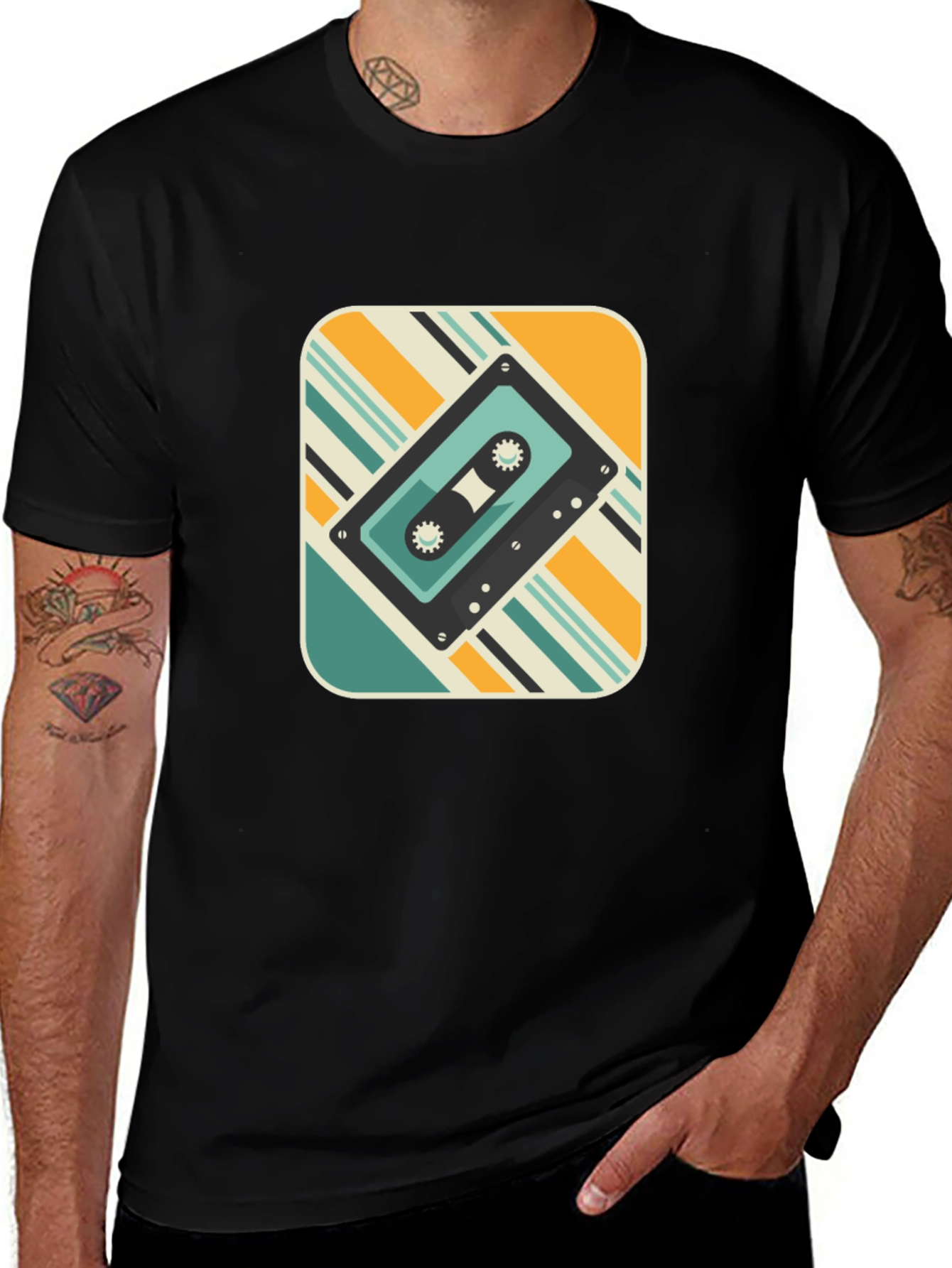 Variant 21 of Retro Cassette Graphic T-Shirt - Vintage Style