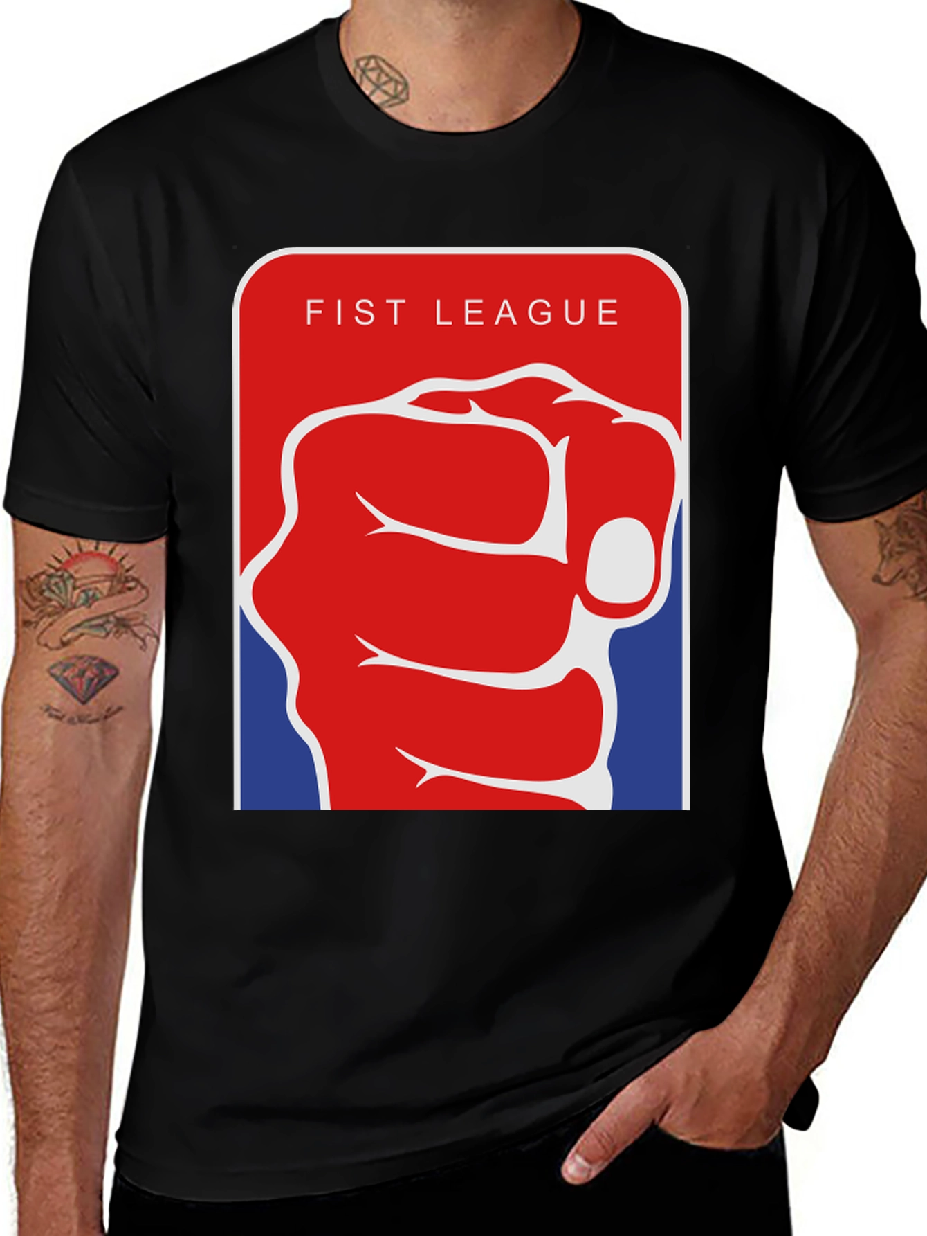 Variant 6 of Fist League Graphic T-Shirt - Black