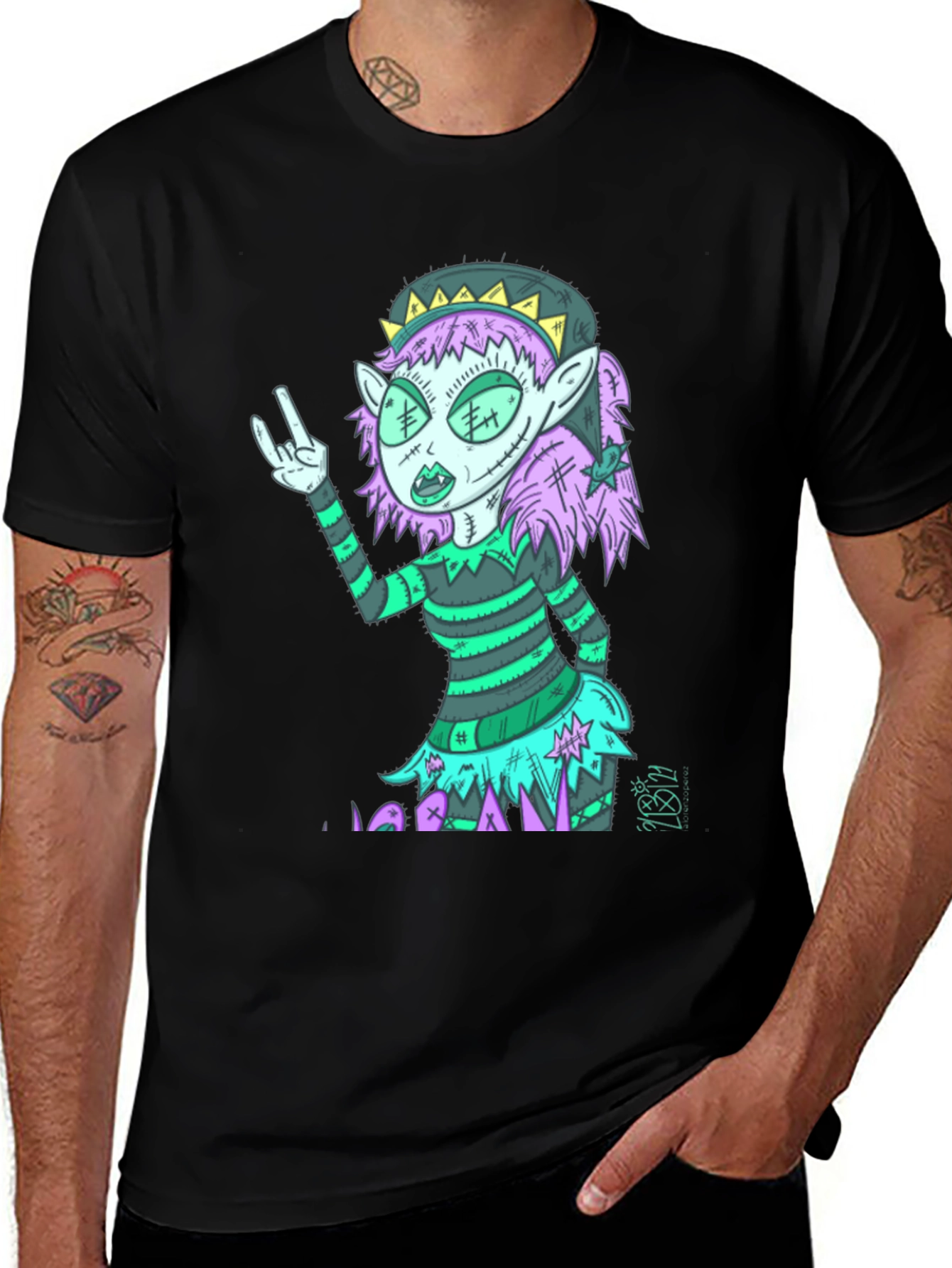 Variant 11 of Zombie Elf Graphic T-Shirt