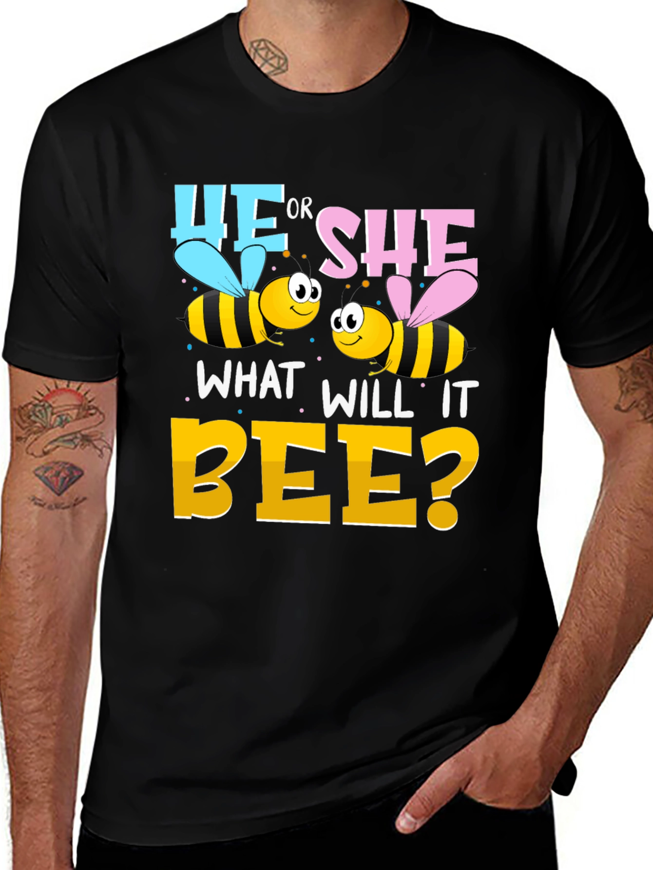 He or She Bee Gender Reveal T-Shirt