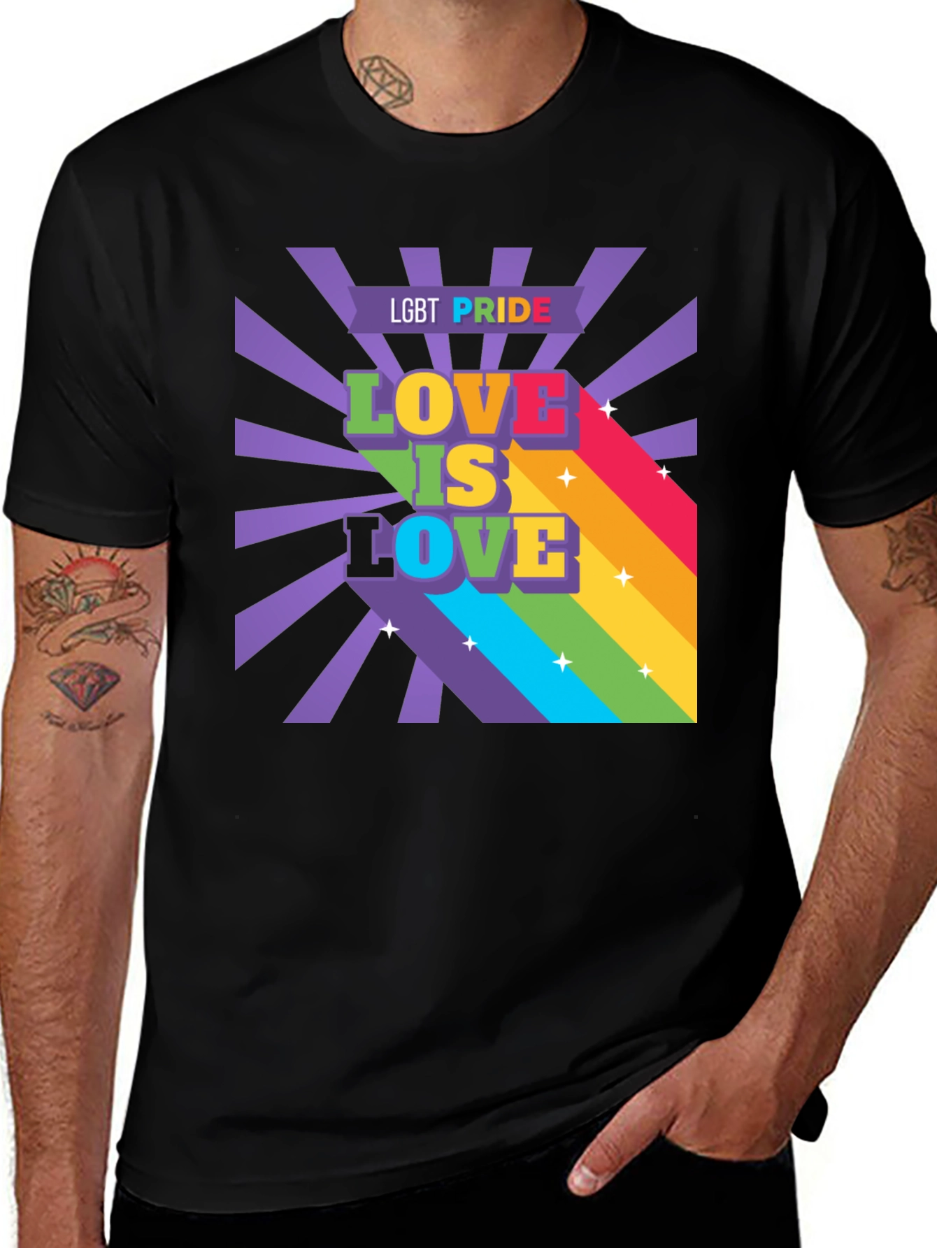 LGBT Pride Love Is Love Graphic Tee