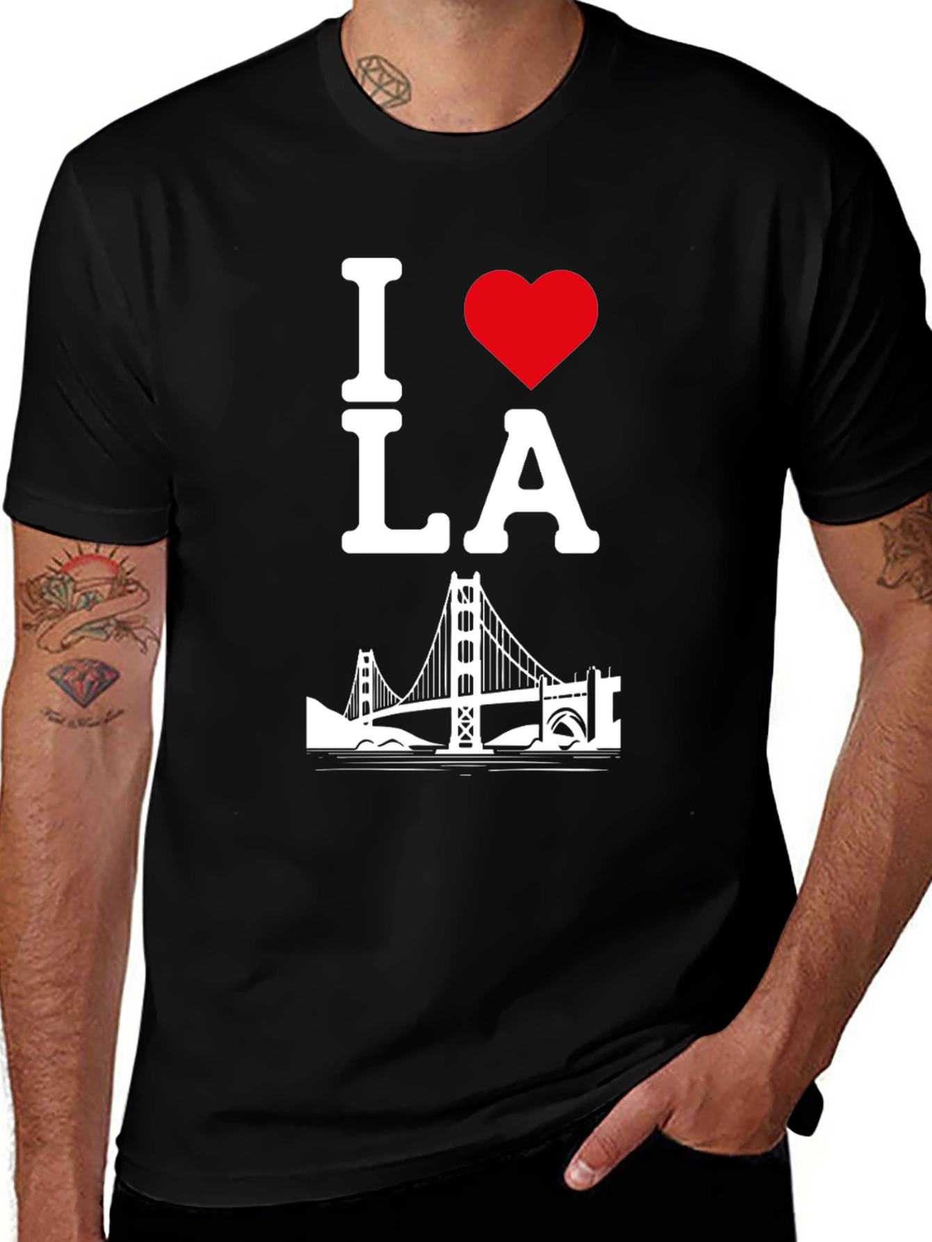 I Love LA T-Shirt - Black Cotton Blend