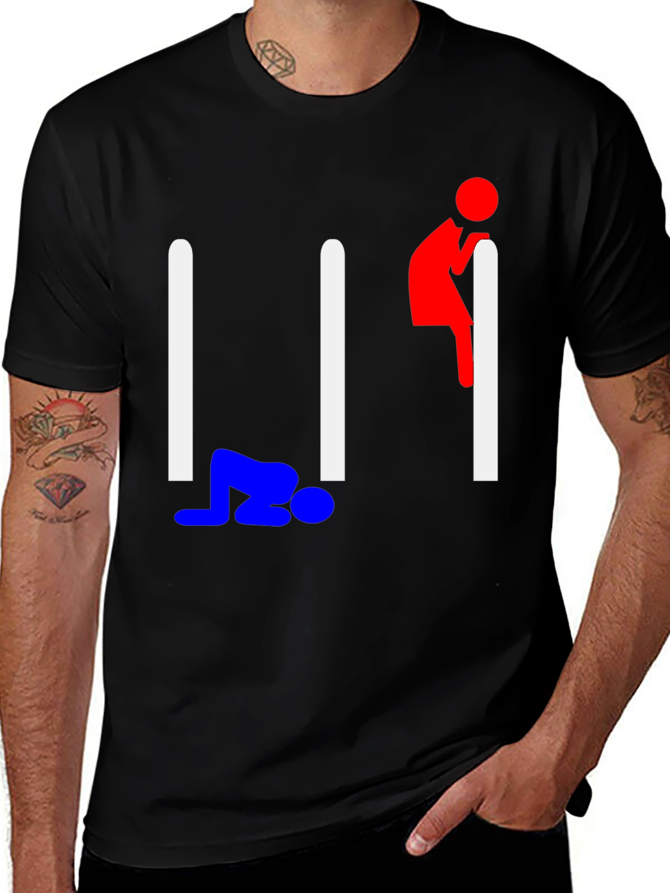 Variant 10 of Funny Stick Figure T-Shirt - Relationship Humor Tee