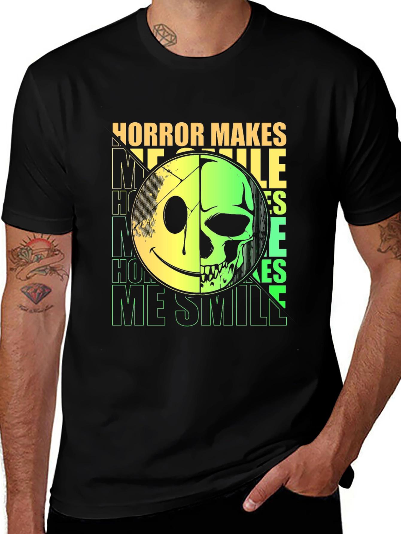 Variant 23 of Horror Makes Me Smile Graphic T-Shirt