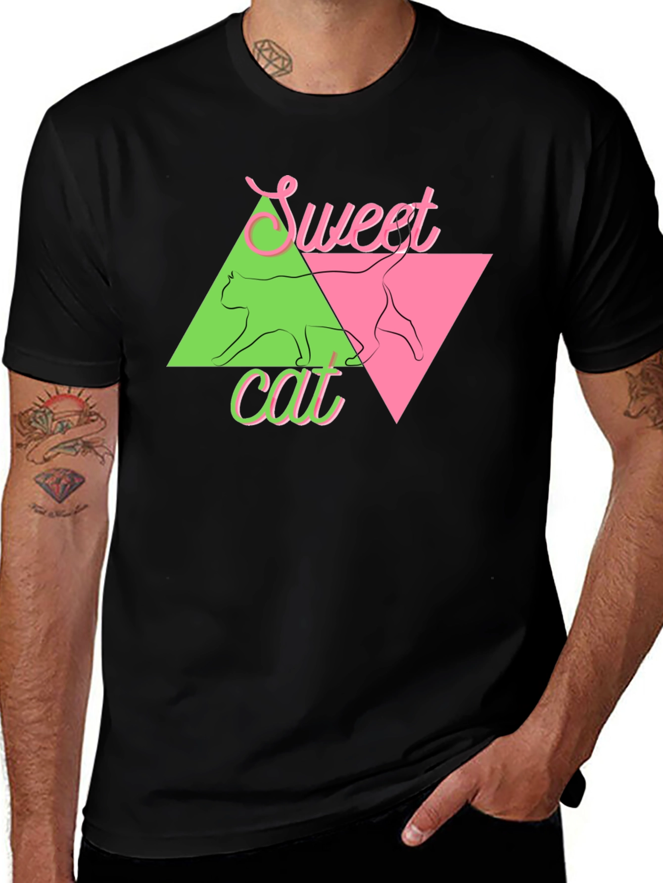 Variant 18 of Sweet Cat T-Shirt - Trendy Graphic Tee