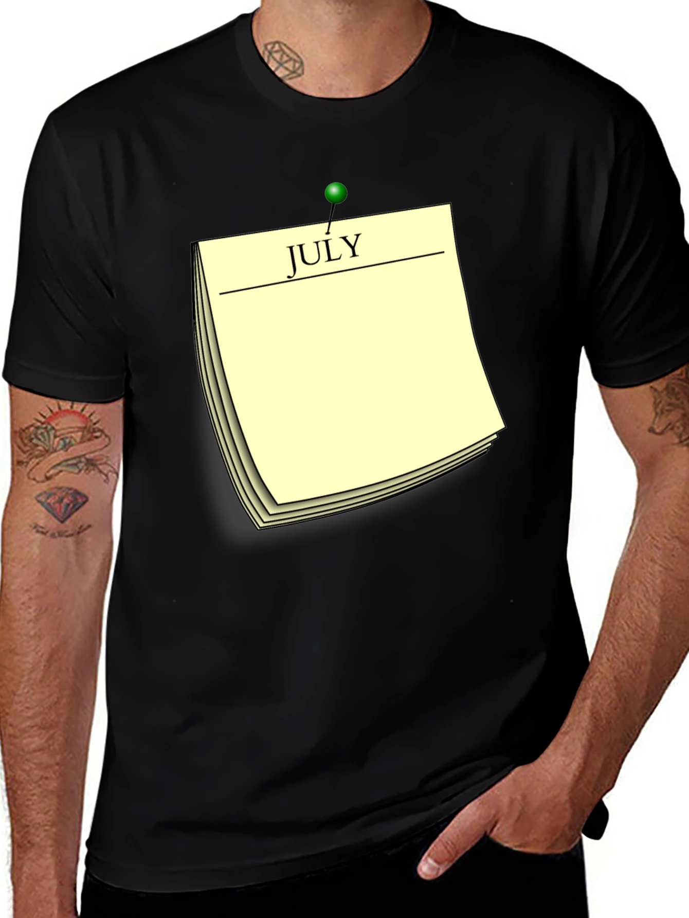 Variant 6 of July Calendar Page T-Shirt