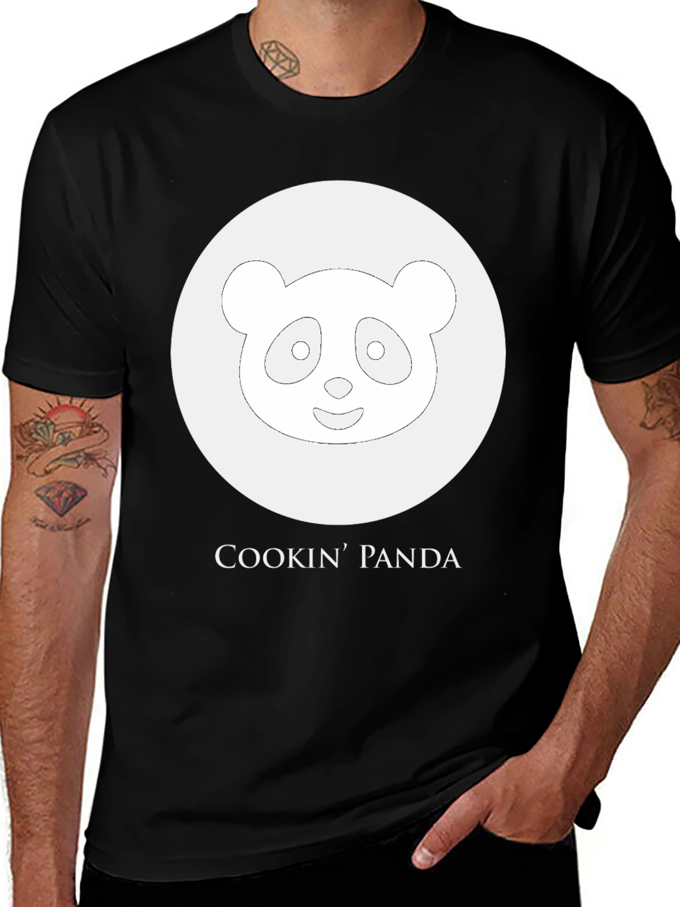 Variant 12 of Cookin' Panda Black T-Shirt
