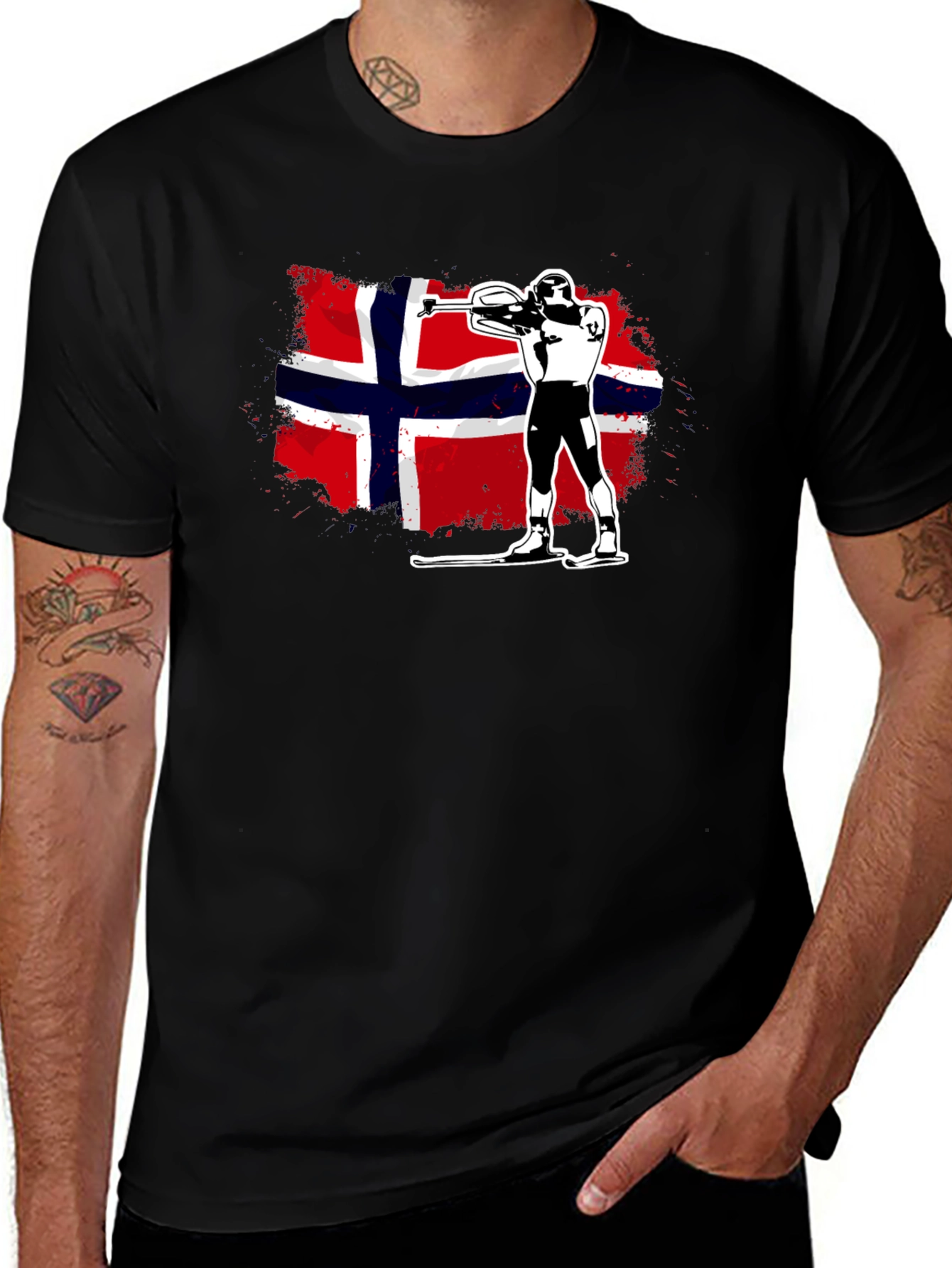 Variant 17 of Norway Biathlon T-Shirt - Nordic Skiing Tee