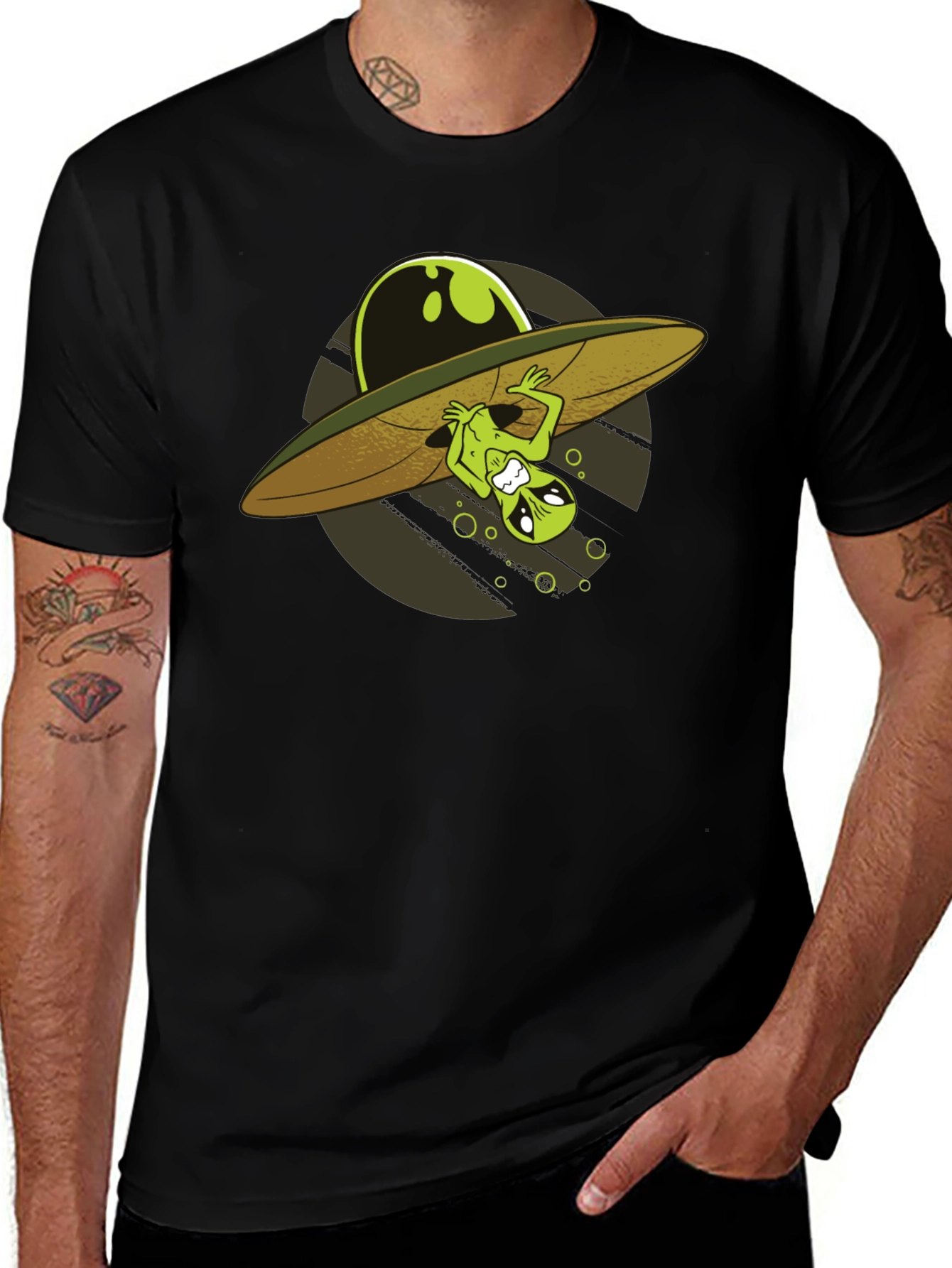 Variant 29 of Alien Abduction T-Shirt - Novelty UFO Design