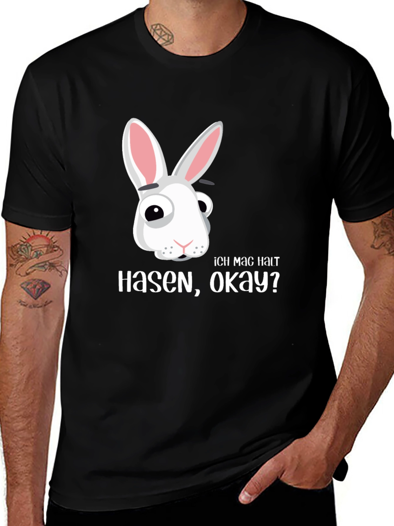 Variant 15 of Funny Rabbit T-Shirt - "Ich Mag Hasen, Okay?"