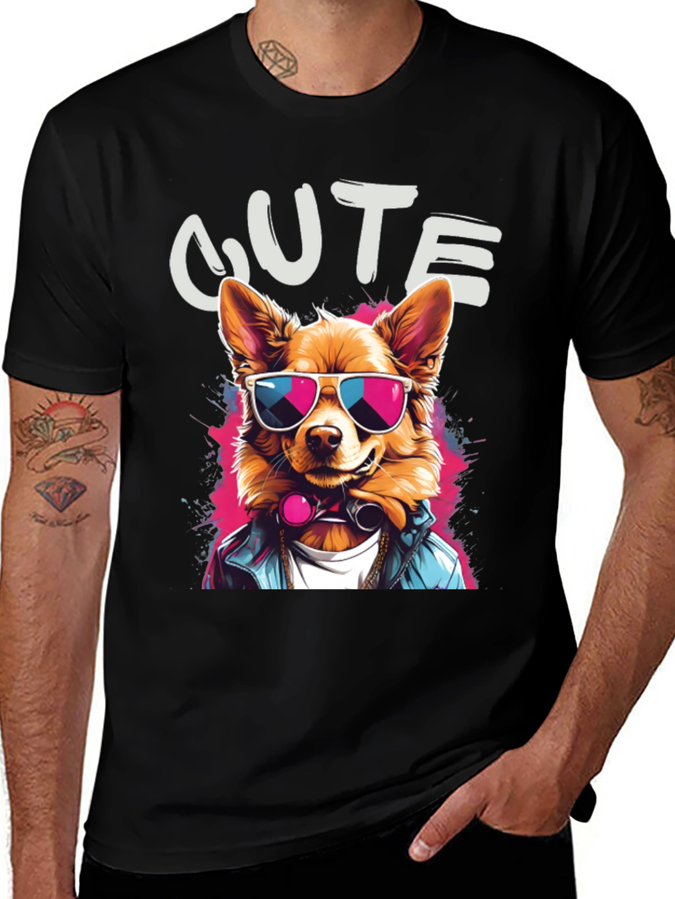 Cool Dog T-Shirt - 'Cute' Graphic Tee