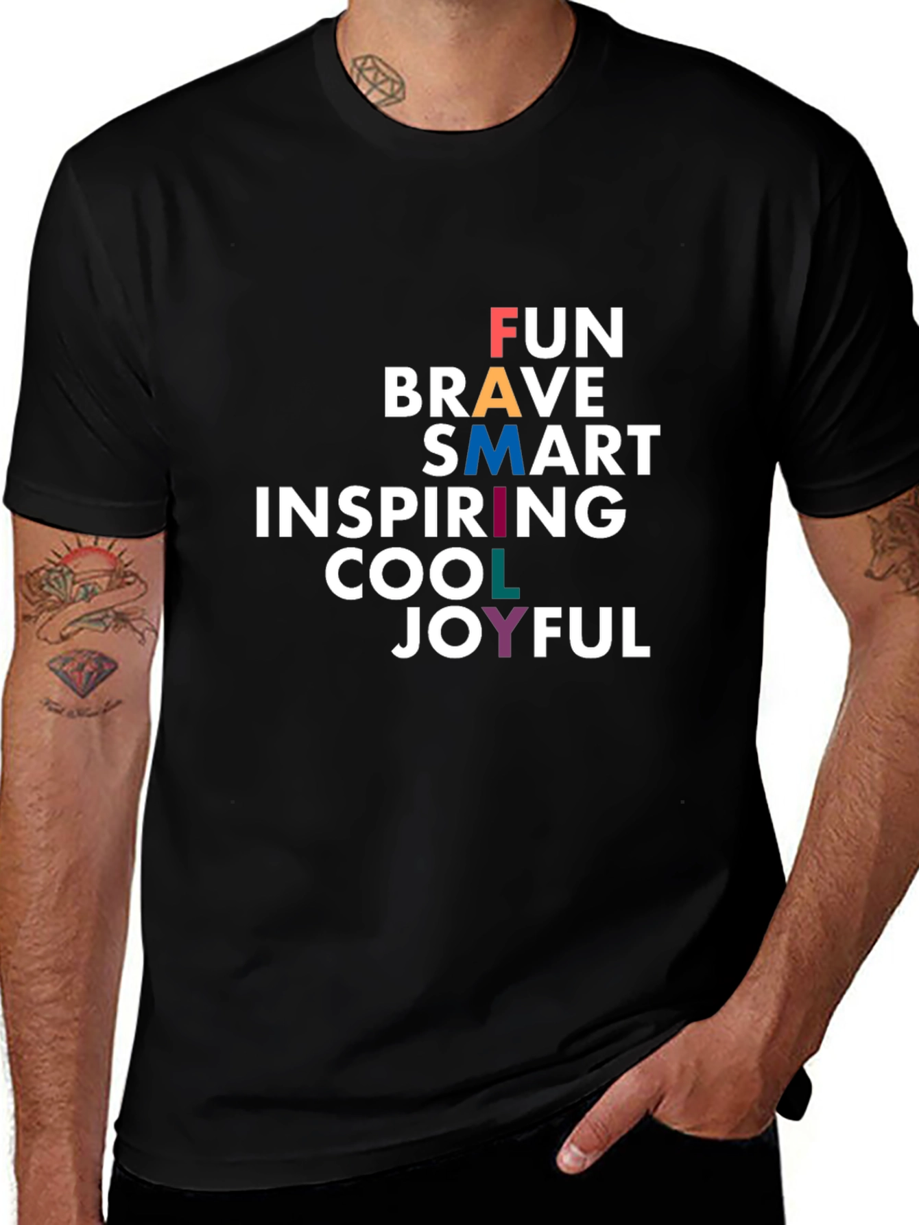 Variant 10 of Inspirational FAM Shirts - Fun, Brave, Smart, Cool, Joyful Tee