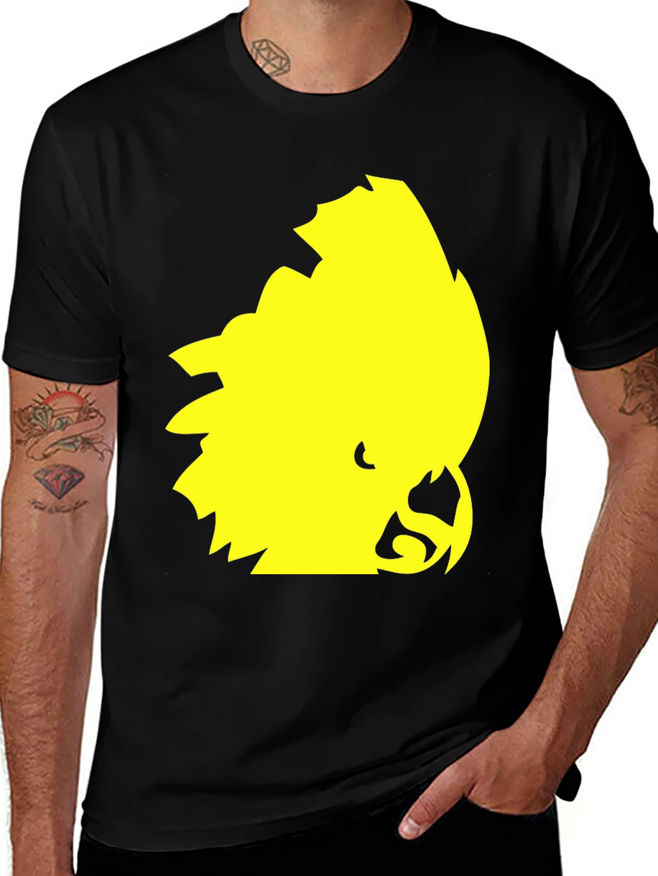 Variant 2 of Graphic Tee - Bold Yellow Parrot Design