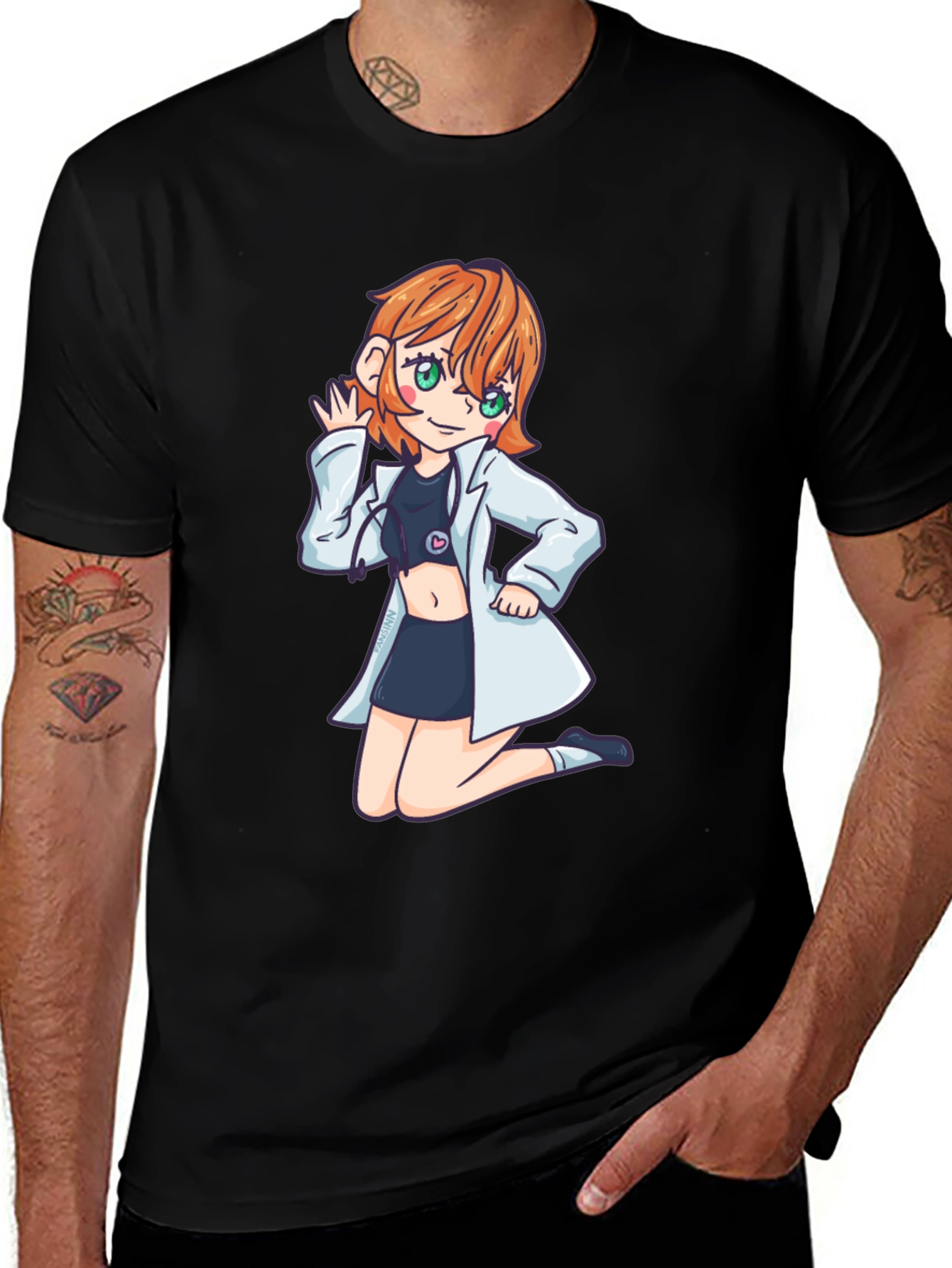 Variant 19 of Anime Girl Doctor T-Shirt - Stylish Geeky Fashion