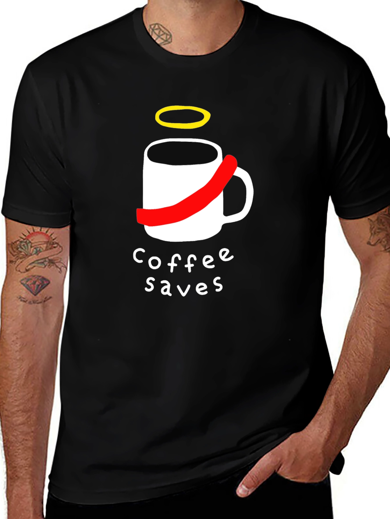 Variant 13 of Coffee Saves T-Shirt - Funny Graphic Tee