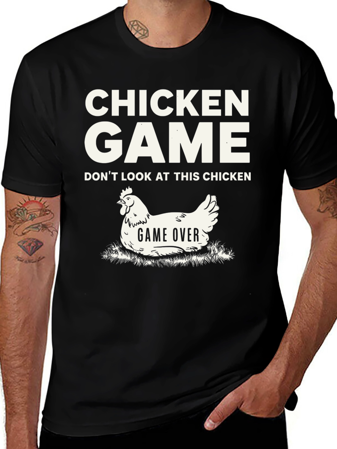Variant 23 of Chicken Game T-Shirt - Funny Humor Tee