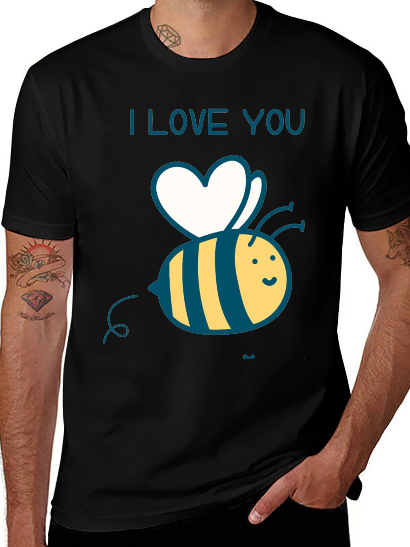 I Love You Bee T-Shirt - Cute Honey Bee Design